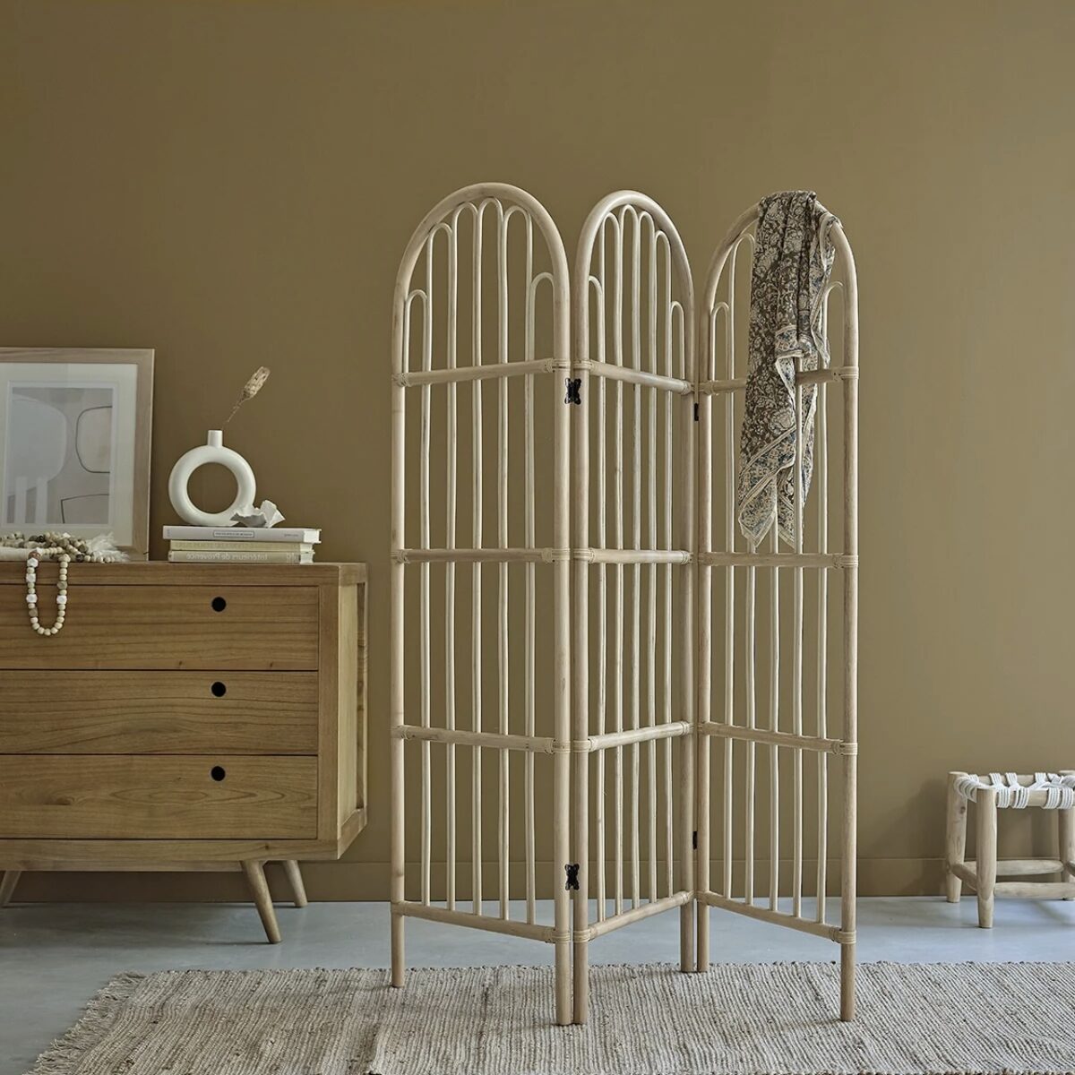 promo Berah Getah paravent arrondi rotin