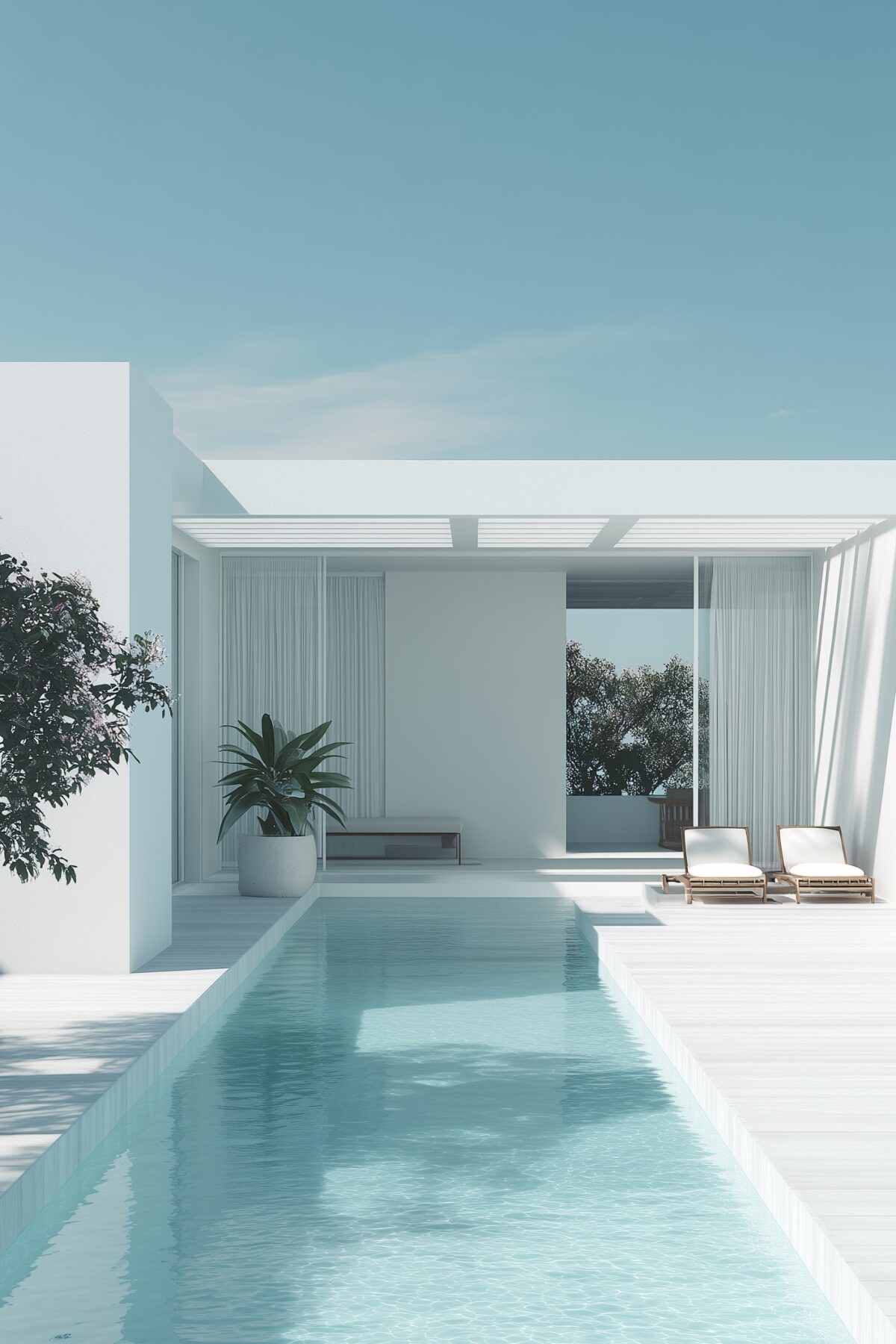 villa moderne couloir nage conseil