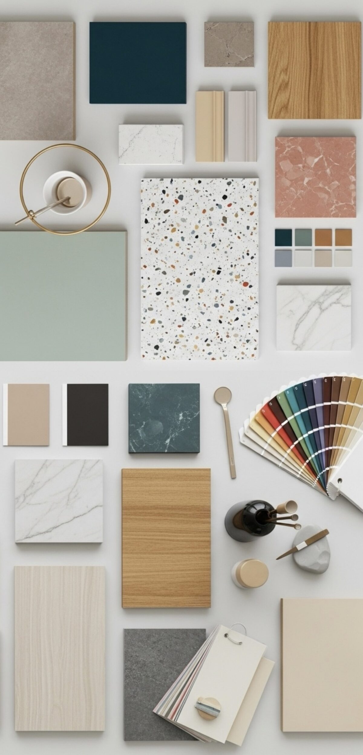 Palette revêtement couleurs tendance en décoration