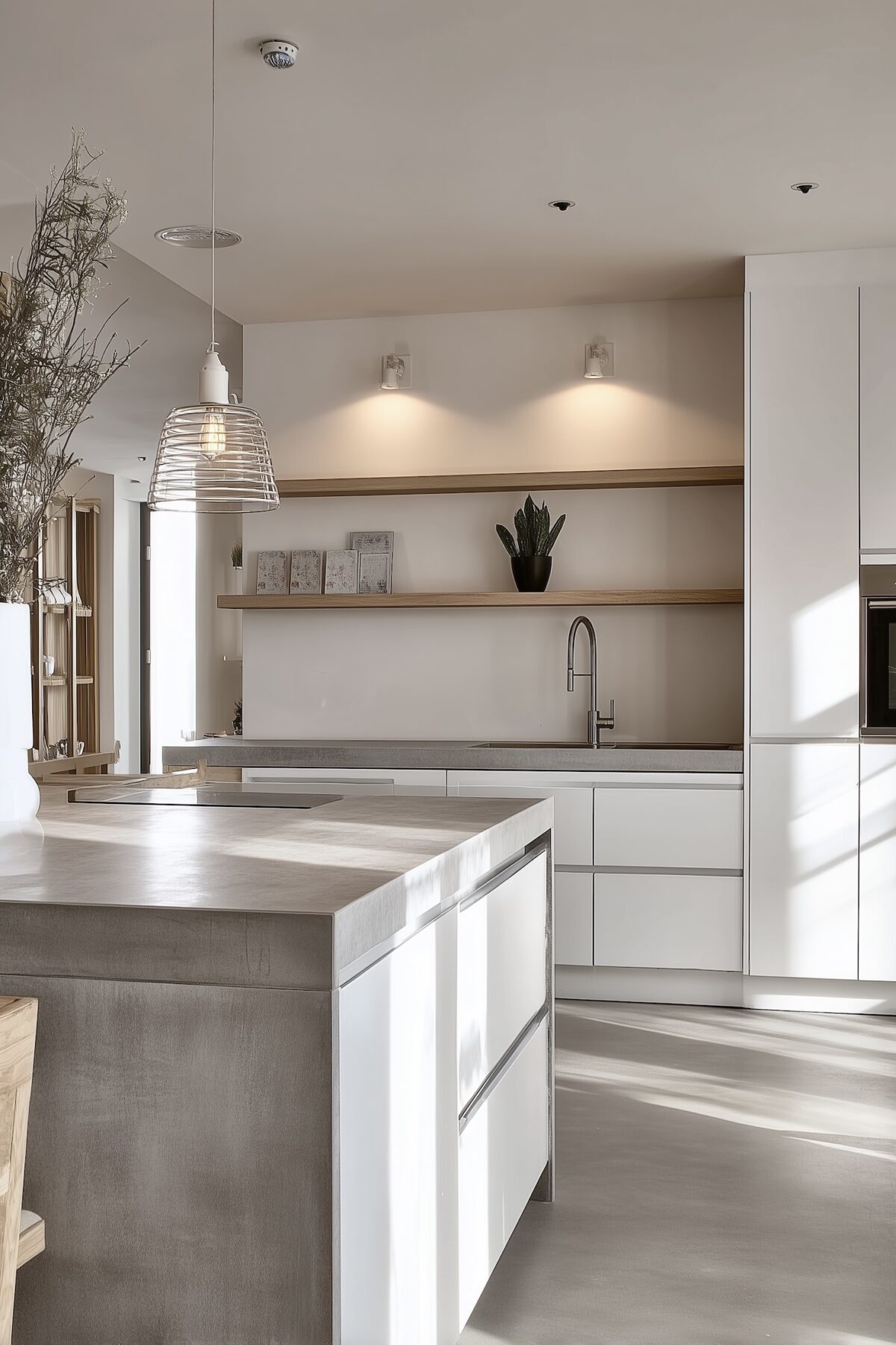 maison de vacances à Varna cuisine blanche béton