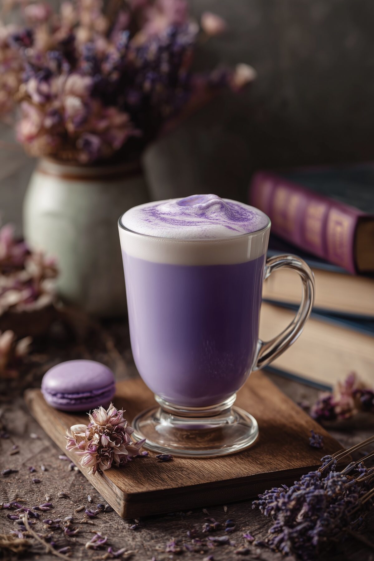ube latte lait avoine amande soja recette