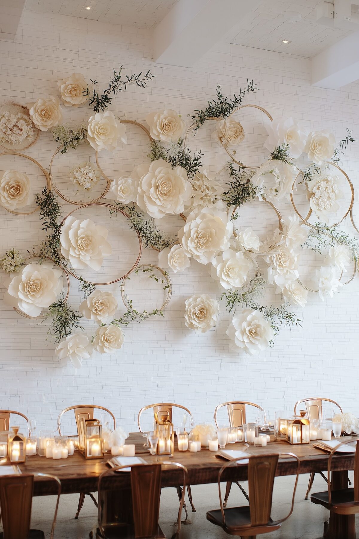 mariages-expériences en France décoration murale vieille ferme chic