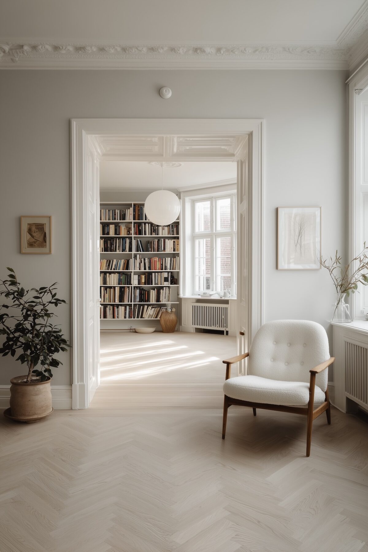 aménagement style danois intérieur Copenhague blanc
