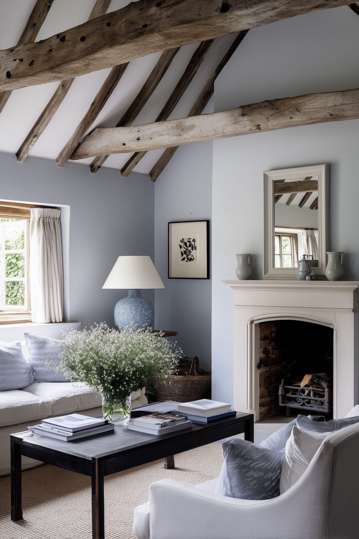 décoration cottage anglais poutres apparentes