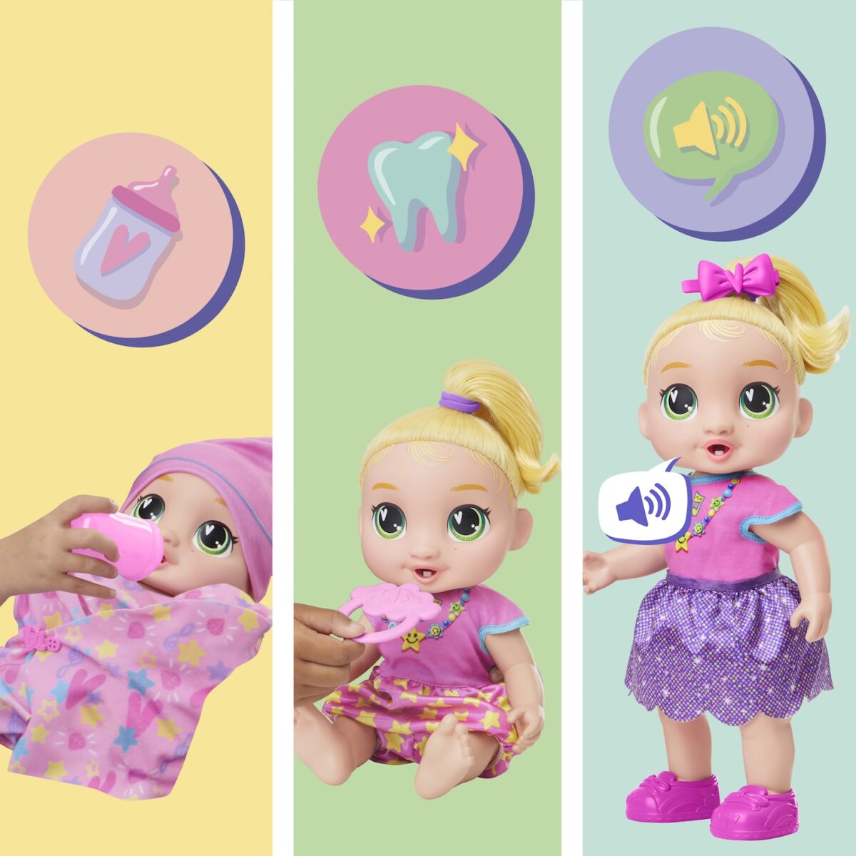 Noël 2025 Hasbro poupée poupon parle mange grandit