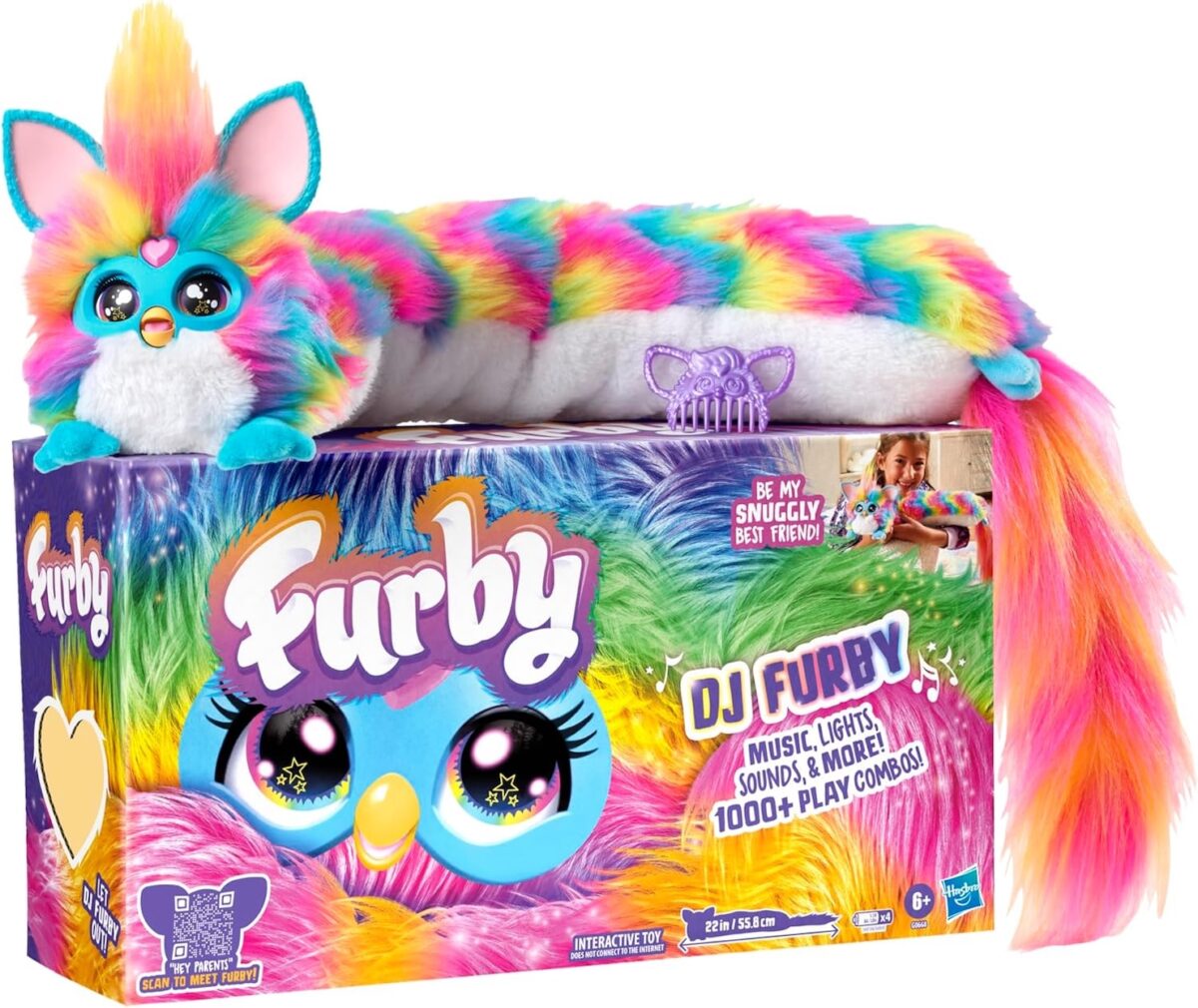 peluche interactive connectée arc-en-ciel multicolore