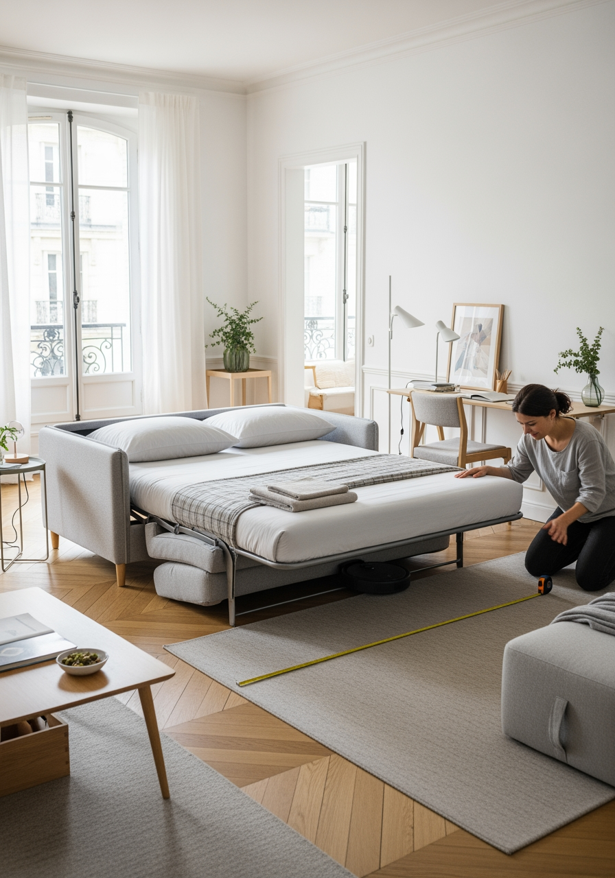 Dimensions et encombrement à anticiper dans un studio