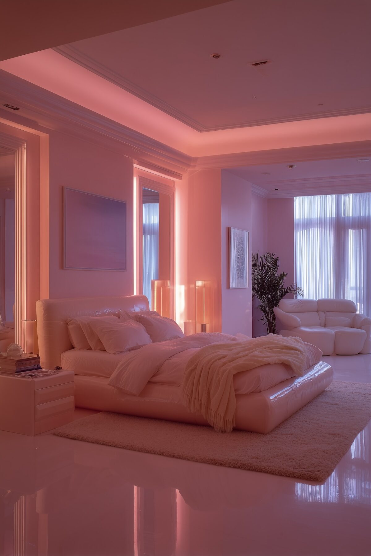 chambre style années 80 déco rose fluo