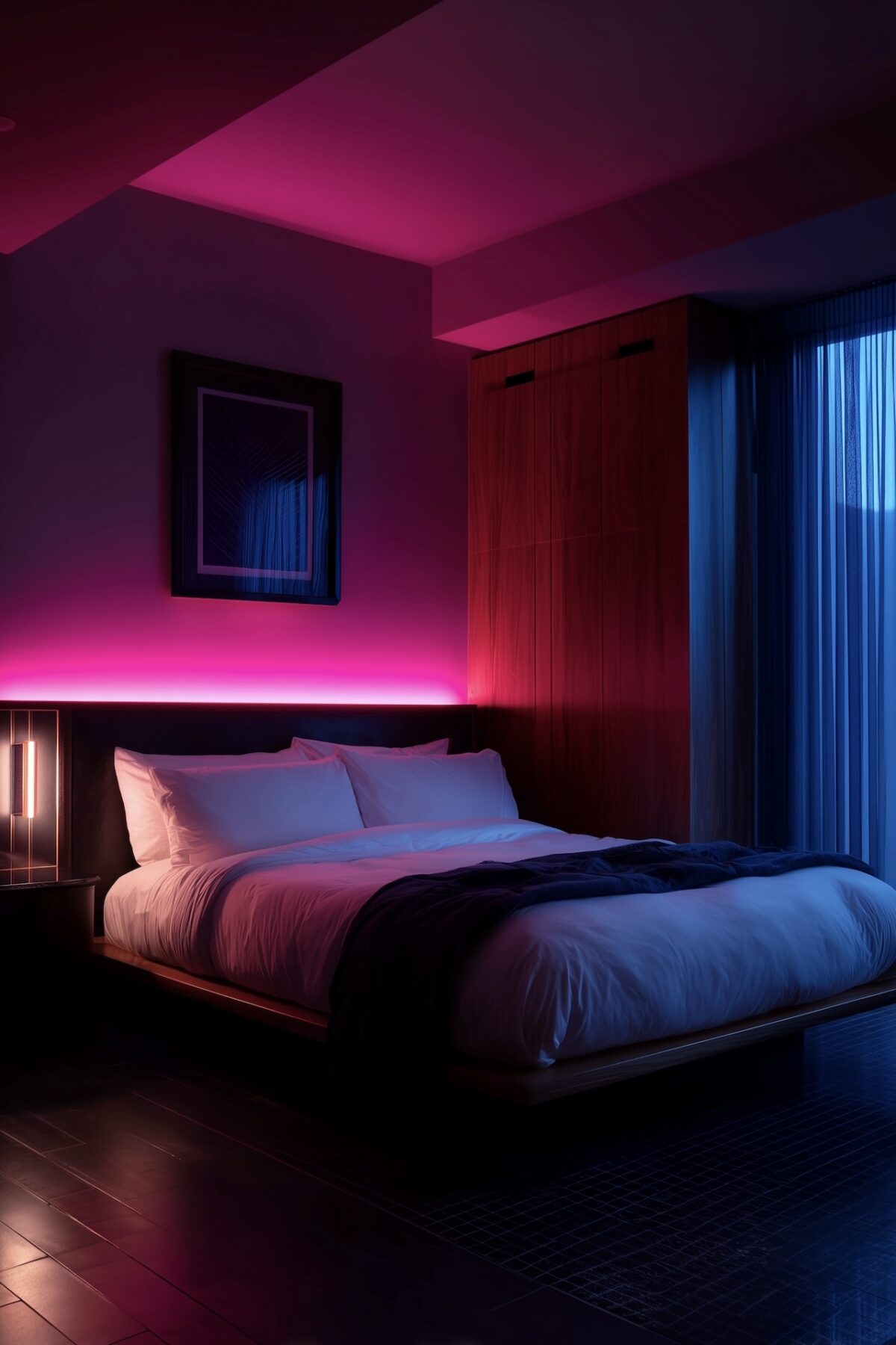 chambre style années 80 fuschia ambiance
