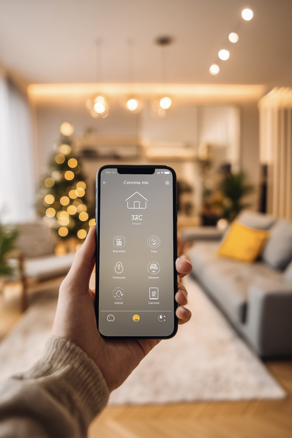 comment commander lumière salon avec téléphone