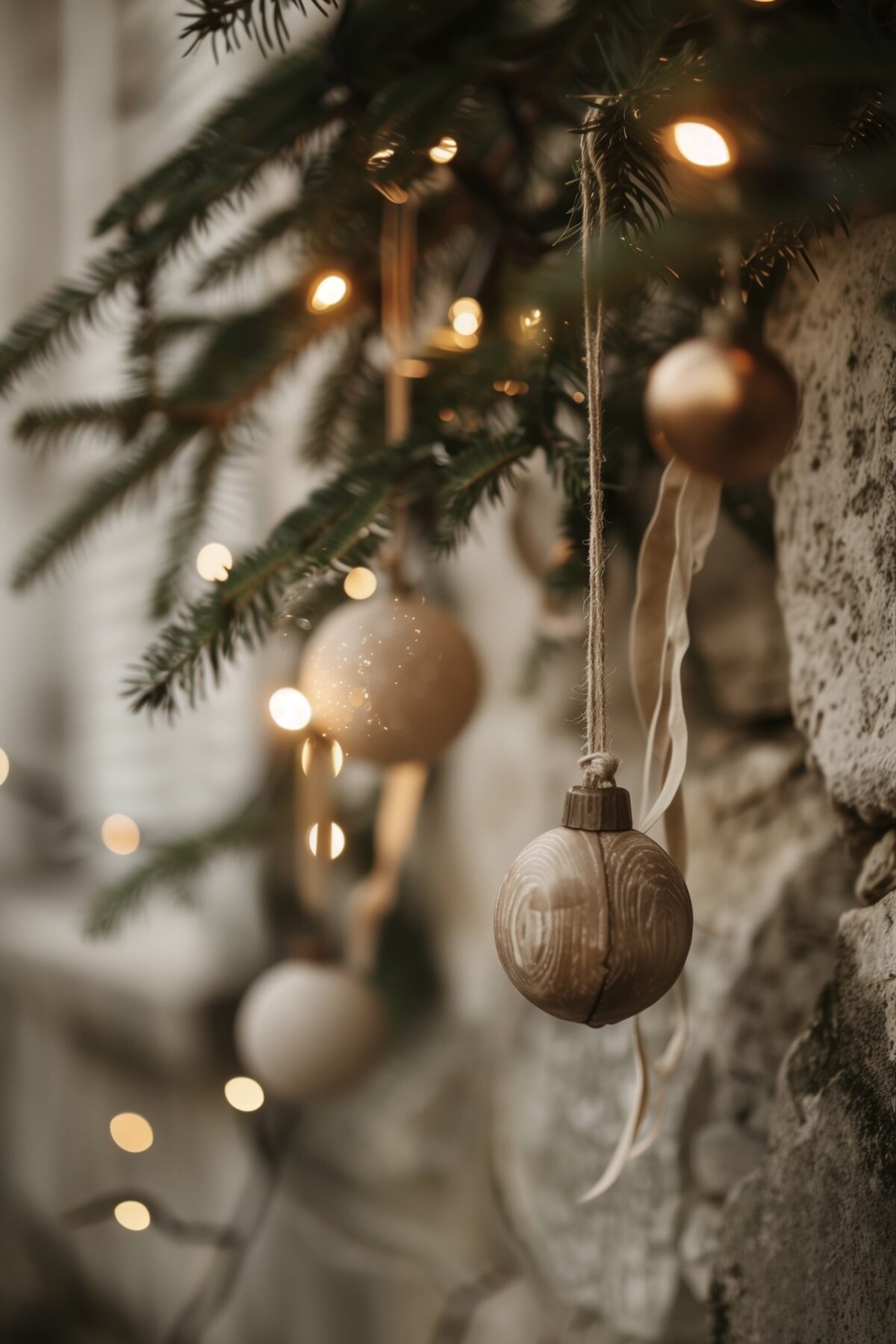 décoration boule sapin bois artisanat