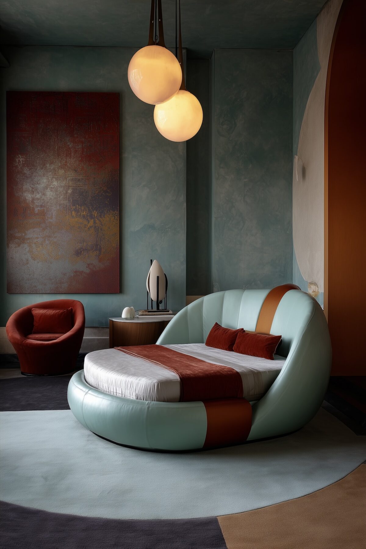 décoration sculpturale rétro volumes arrondis design