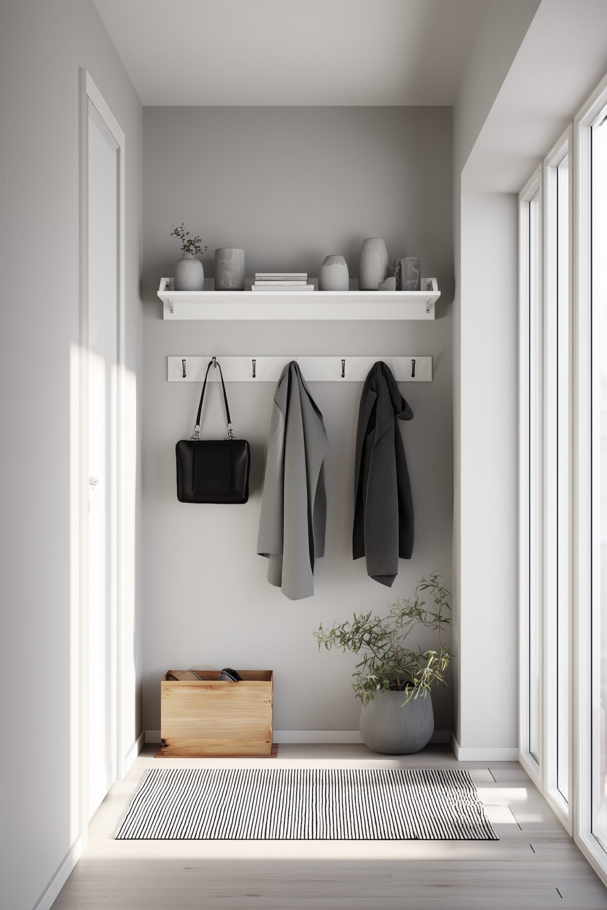 idée déco porte-manteau mural étagère