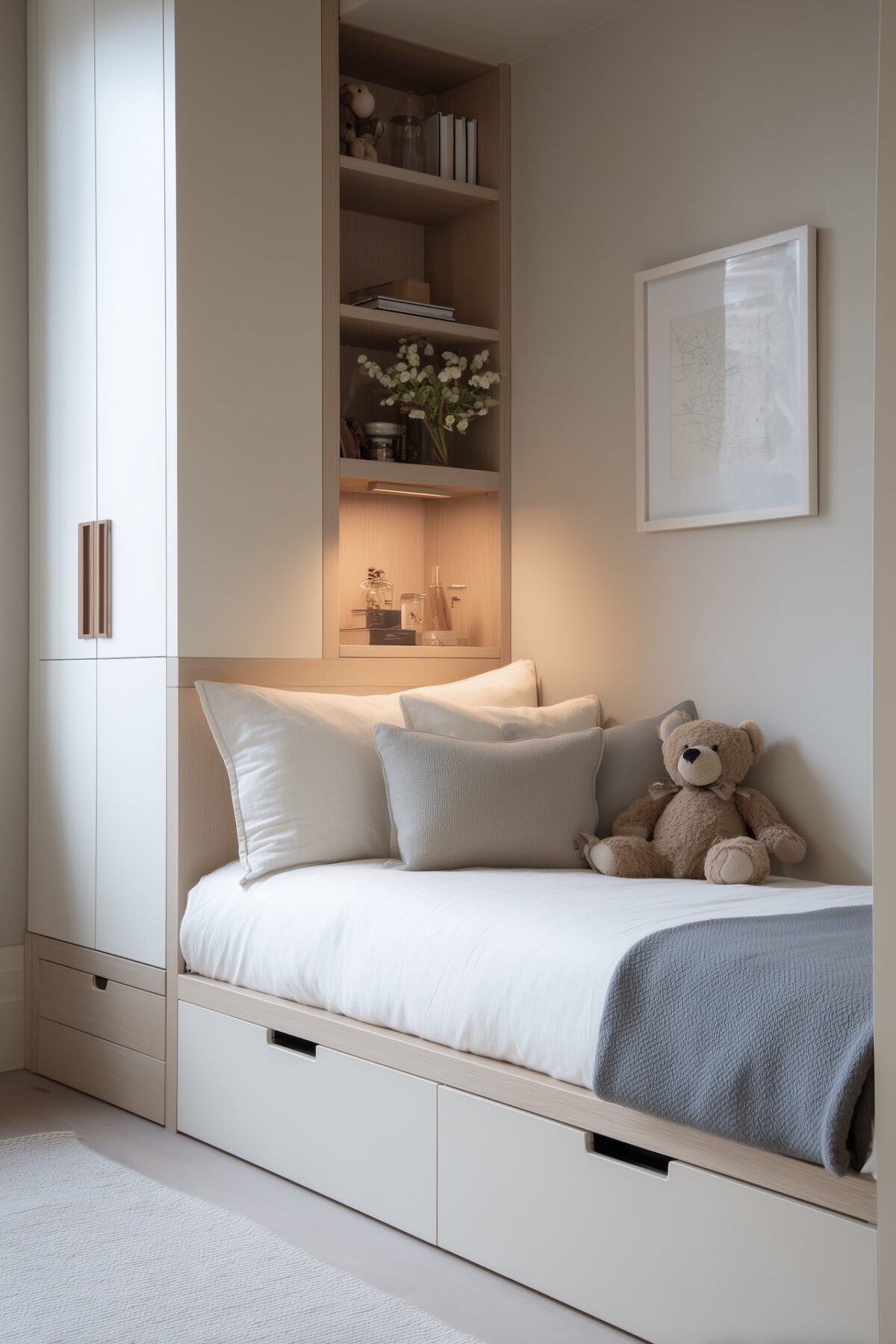 meuble modulable sur-mesure complet lit enfant rangement dressing bibliothèque