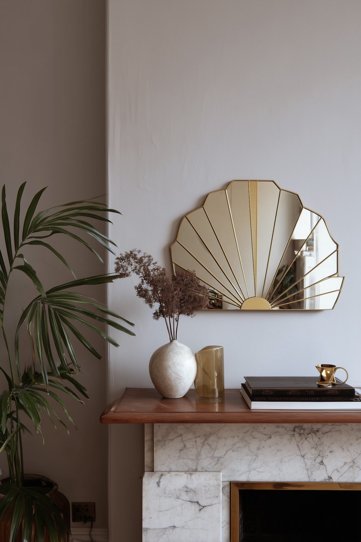 miroir éventail Art Déco retro vintage design