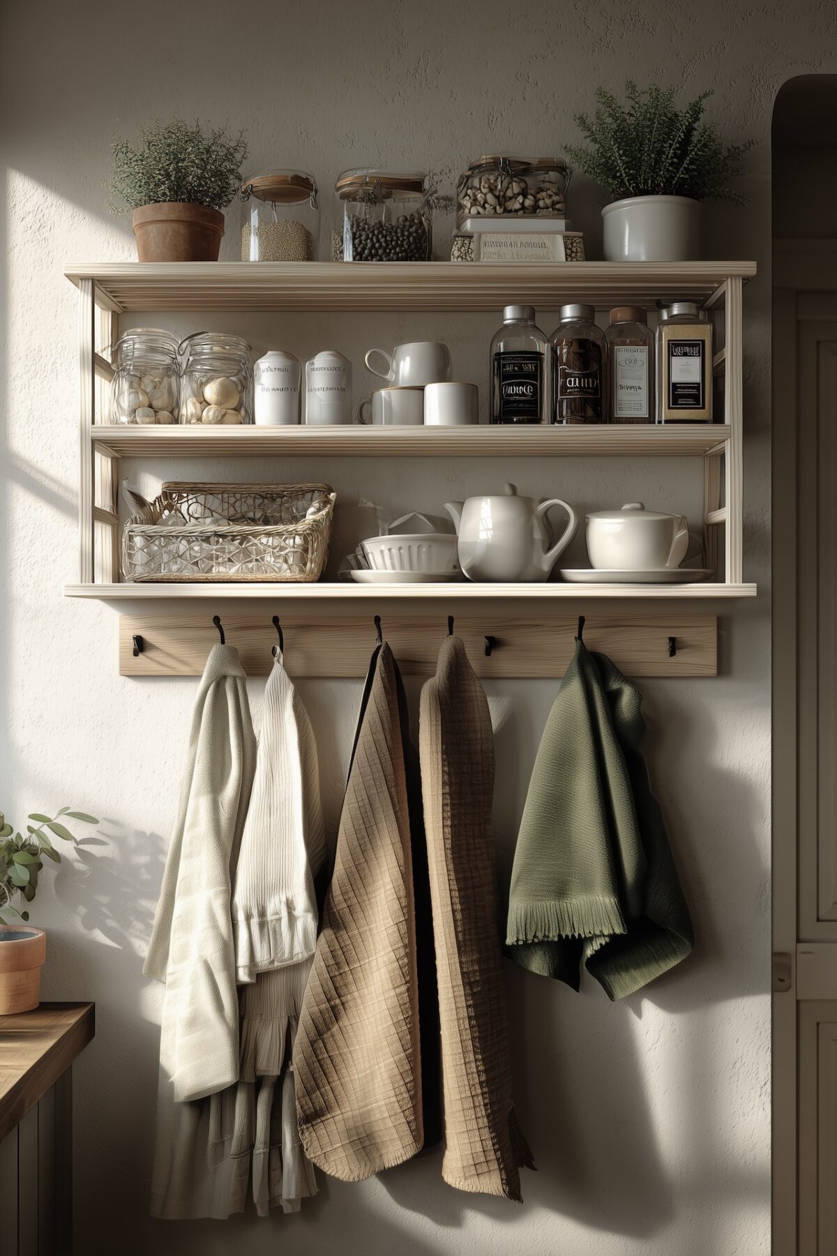 DIY meuble cuisine rangement mural épice vaisselle