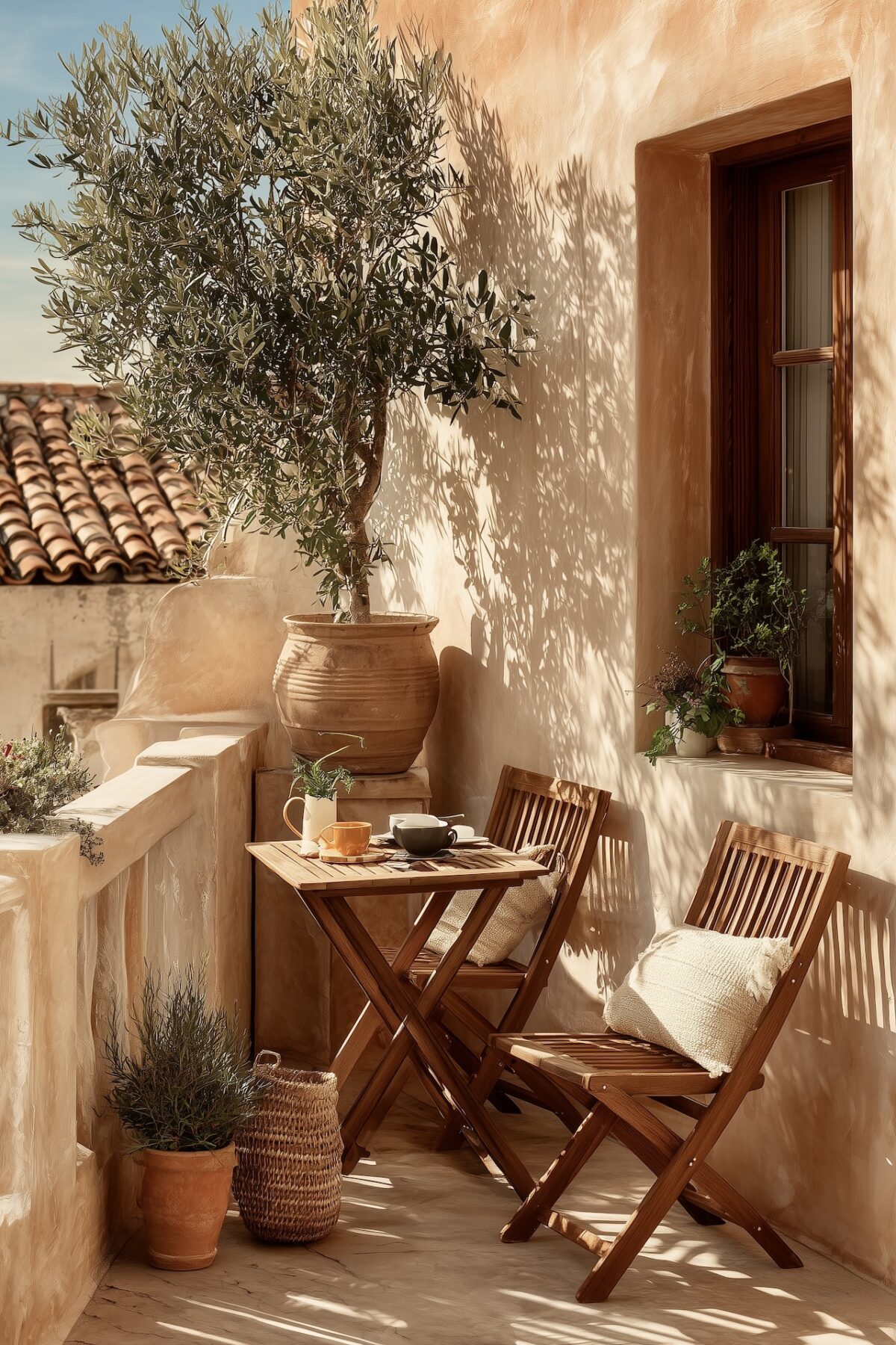 amenager balcon terrasse triangle coin repas