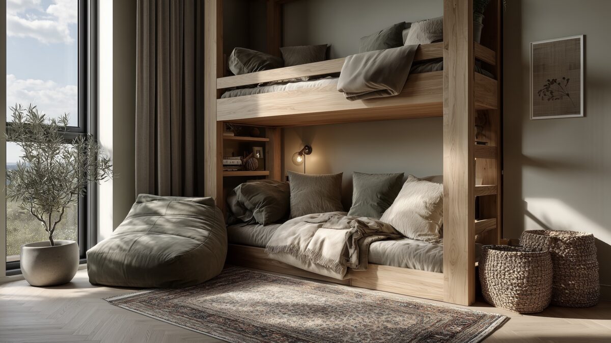 chambre partagée lit superposé gain de place - blog déco