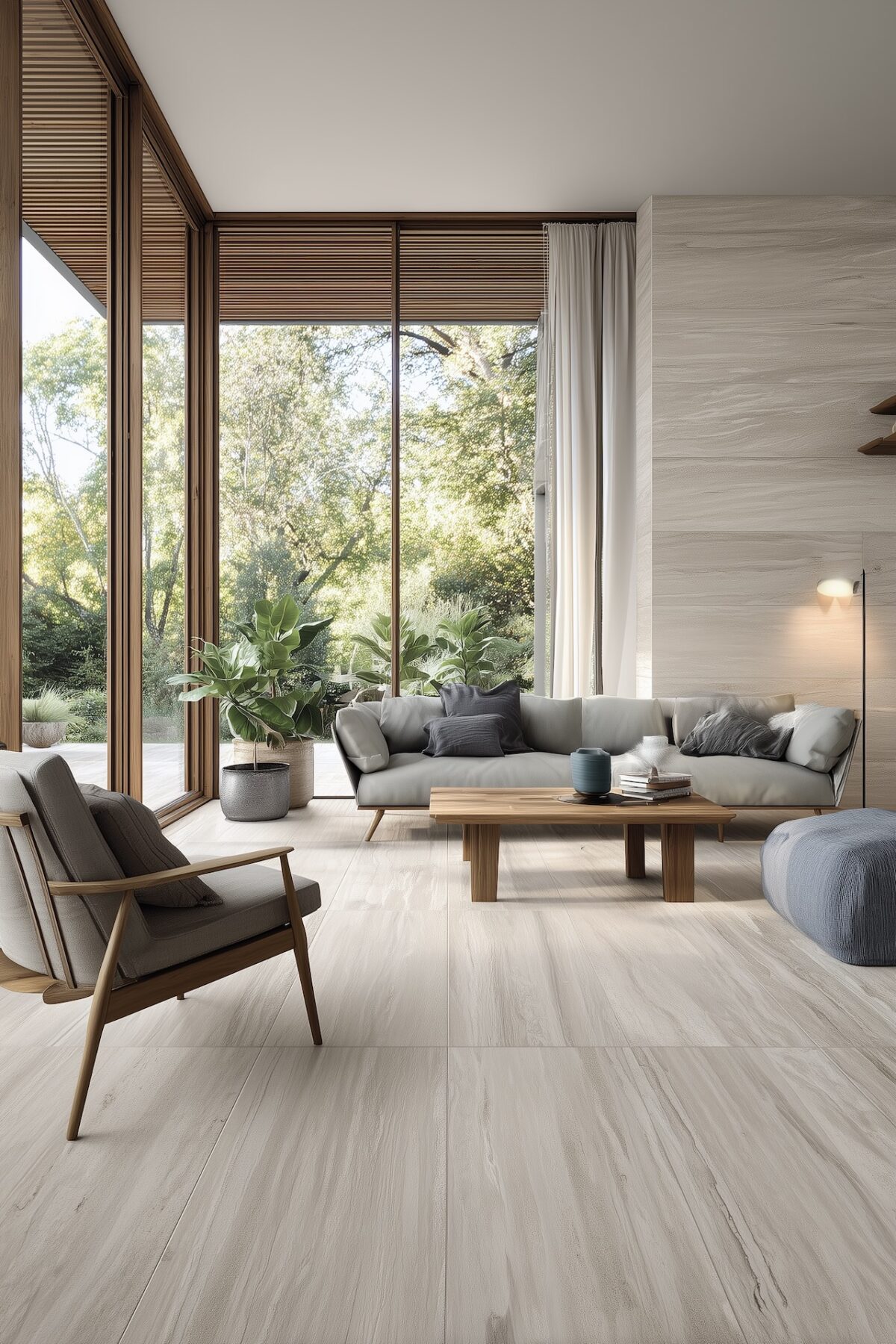 sol matériaux faciles à nettoyer salon famille