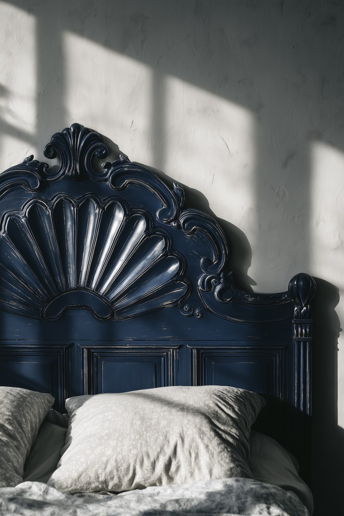 tête de lit bleu bois relooker meuble ancien sans poncer