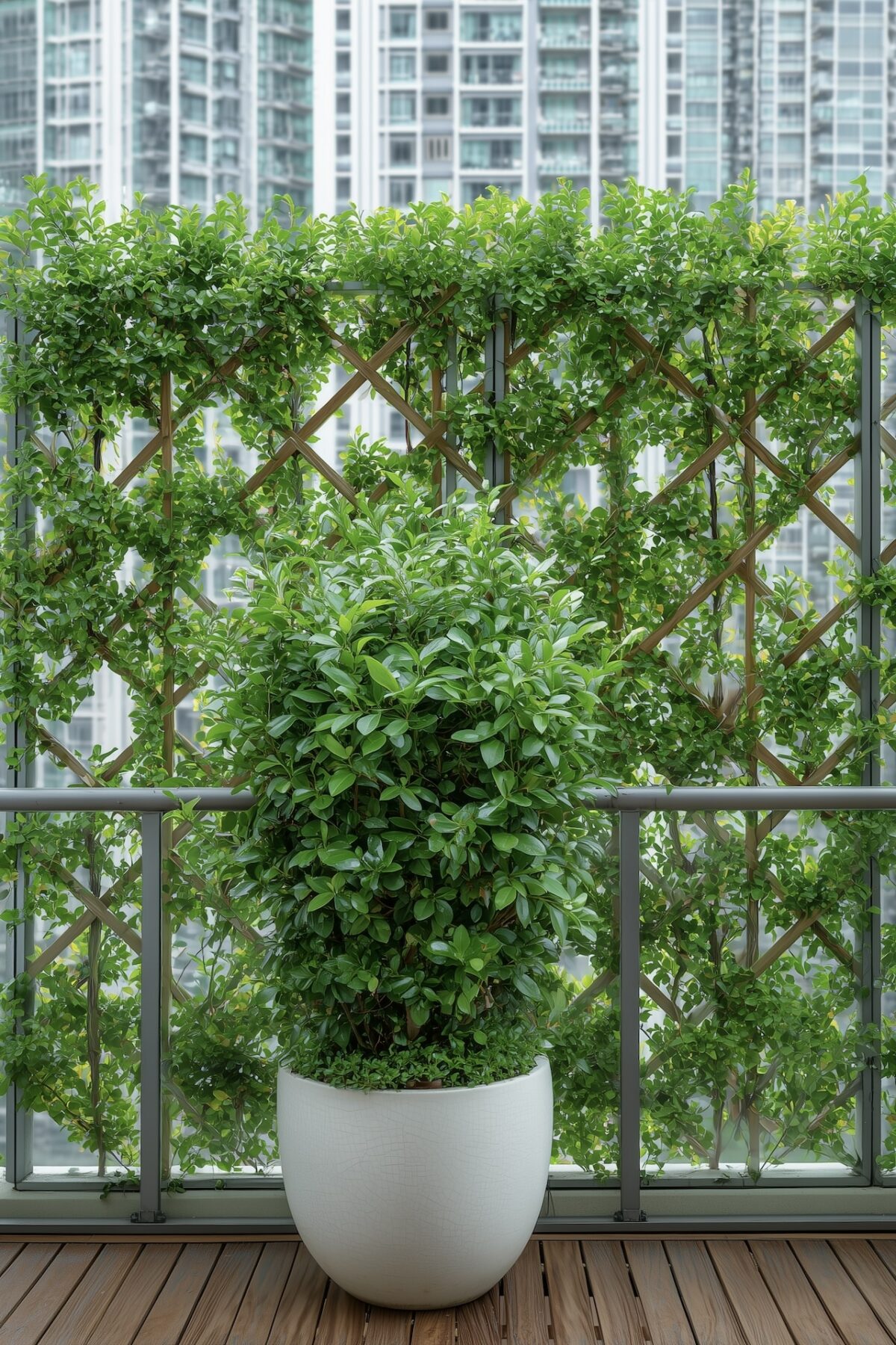 brise-vue végétal balcon arbuste persistant pot