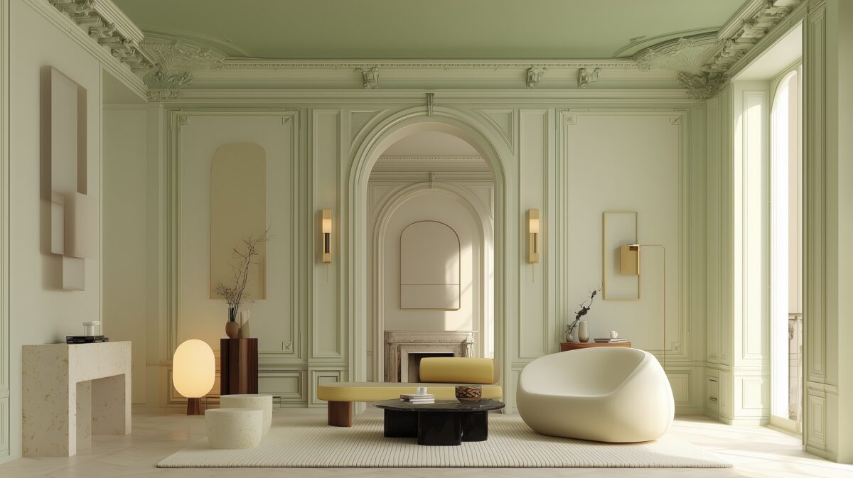 conseil architecte peinture plafond bas salon couleur