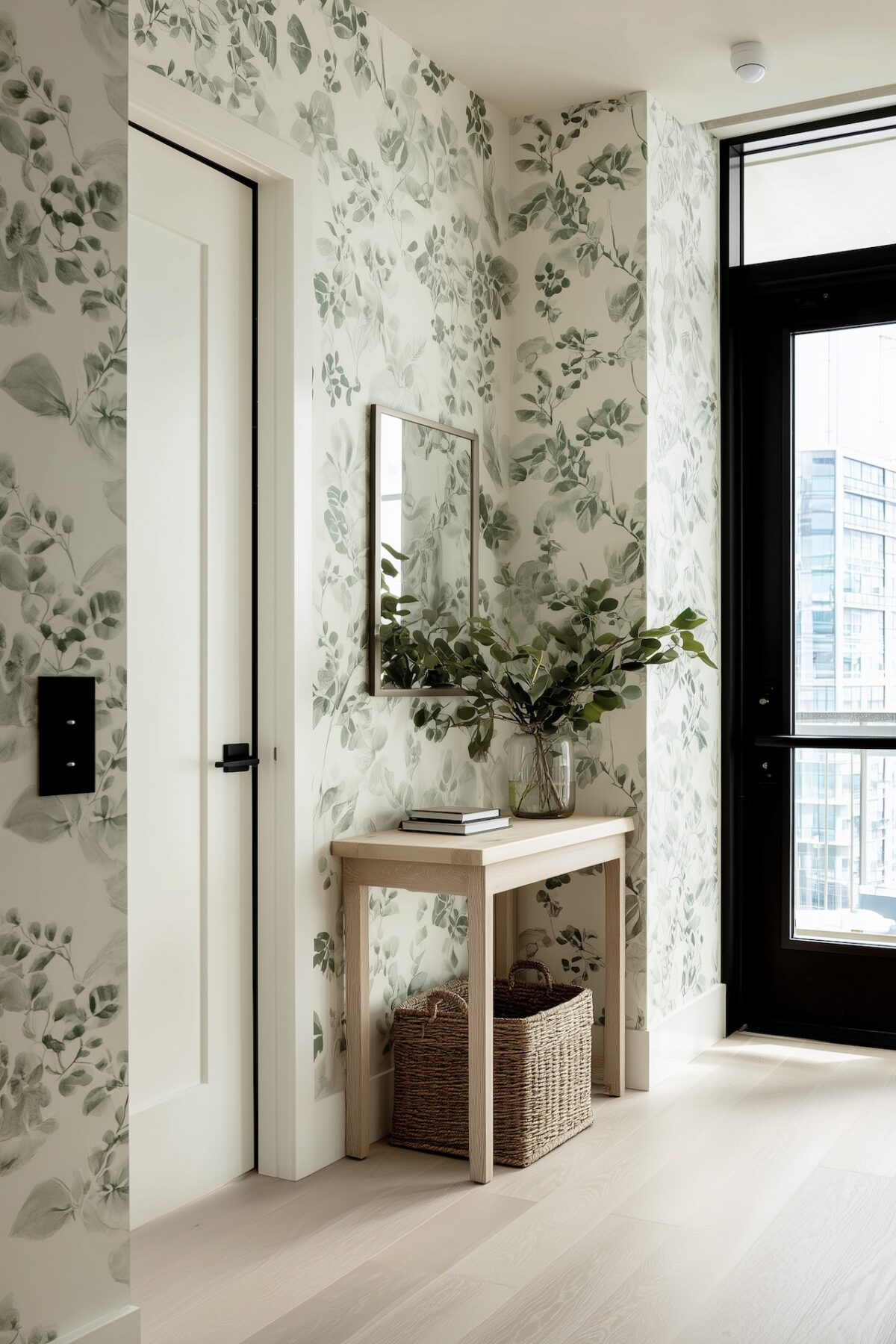 décor nature feuille lierre motif mural