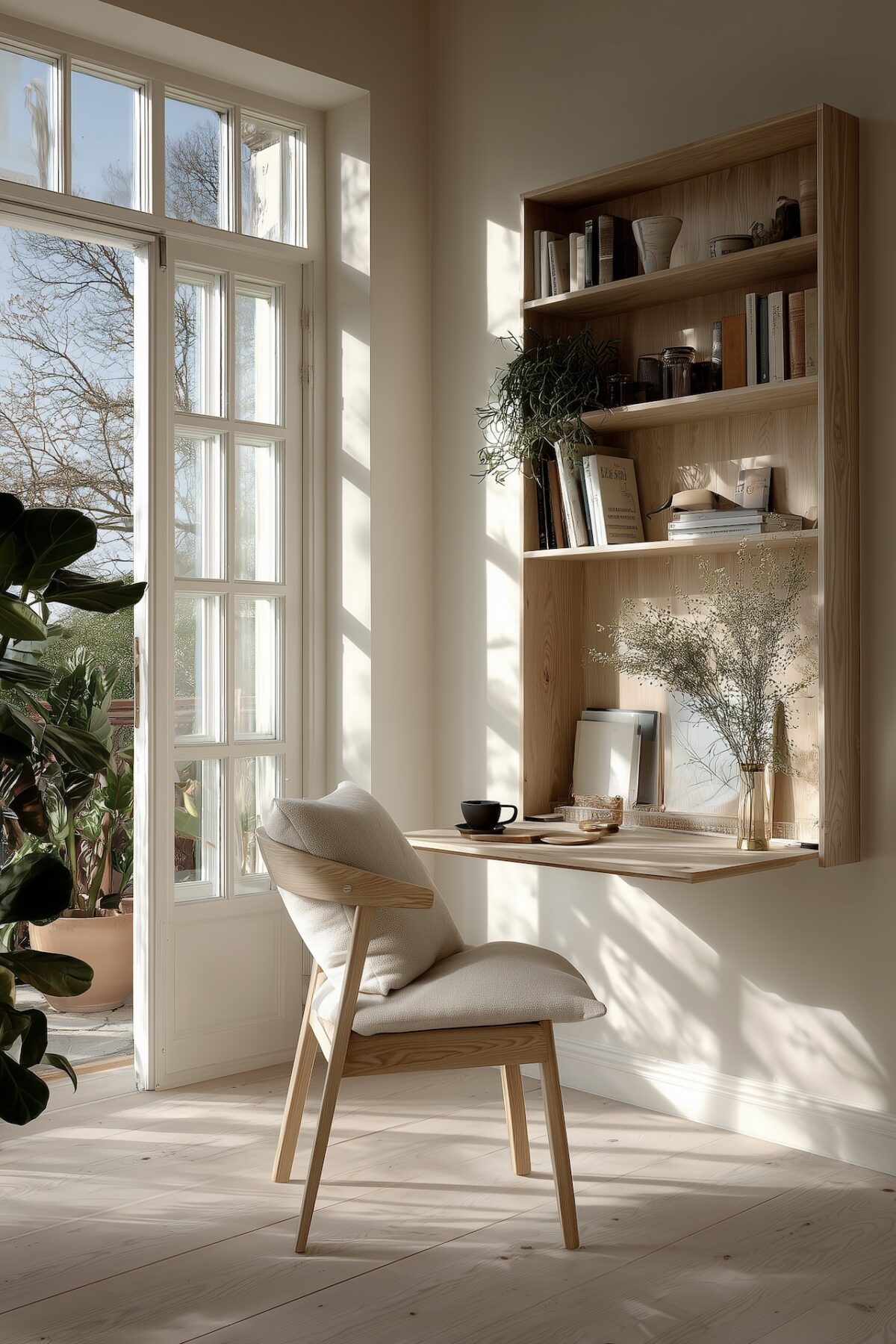 espace logia bureau table retractable mural gain place