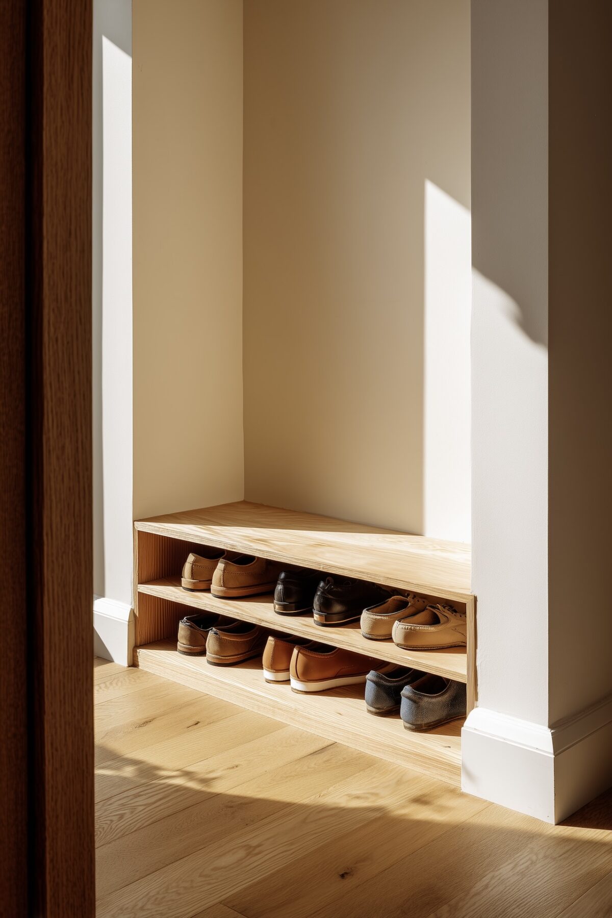 étagère pin encastrée renforcement niche DIY