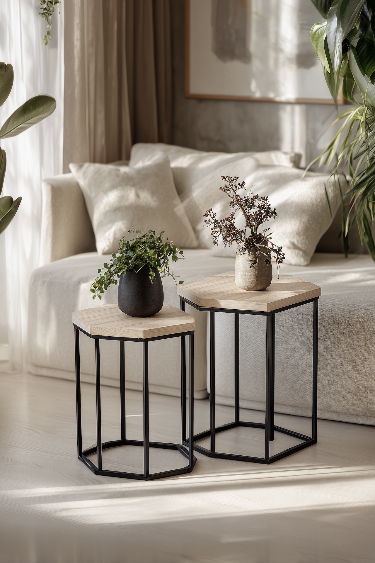 meuble industriel pas cher diy table basse gigogne hexagonale