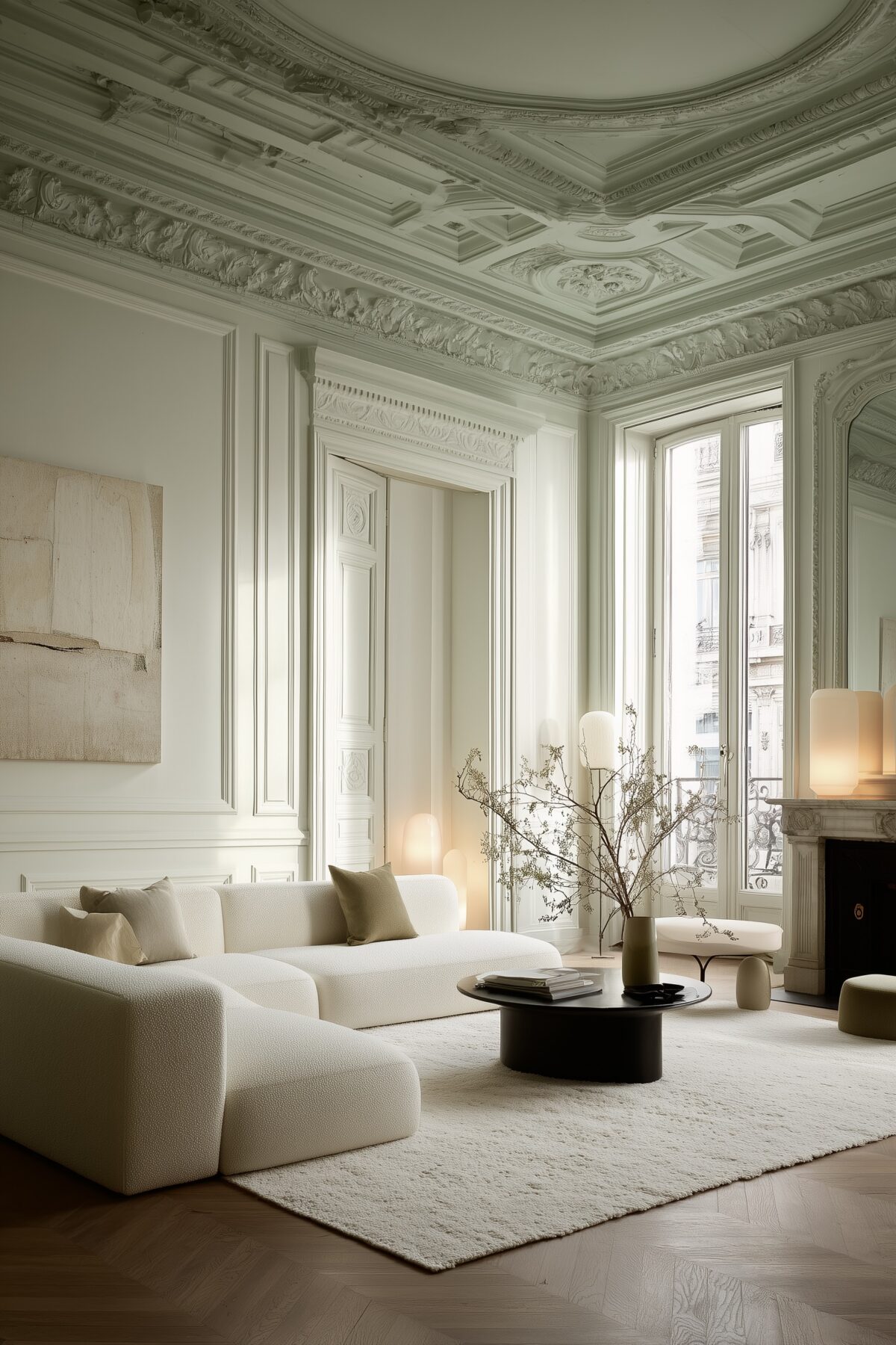 peinture nuance gris chic appartement parisien caractère