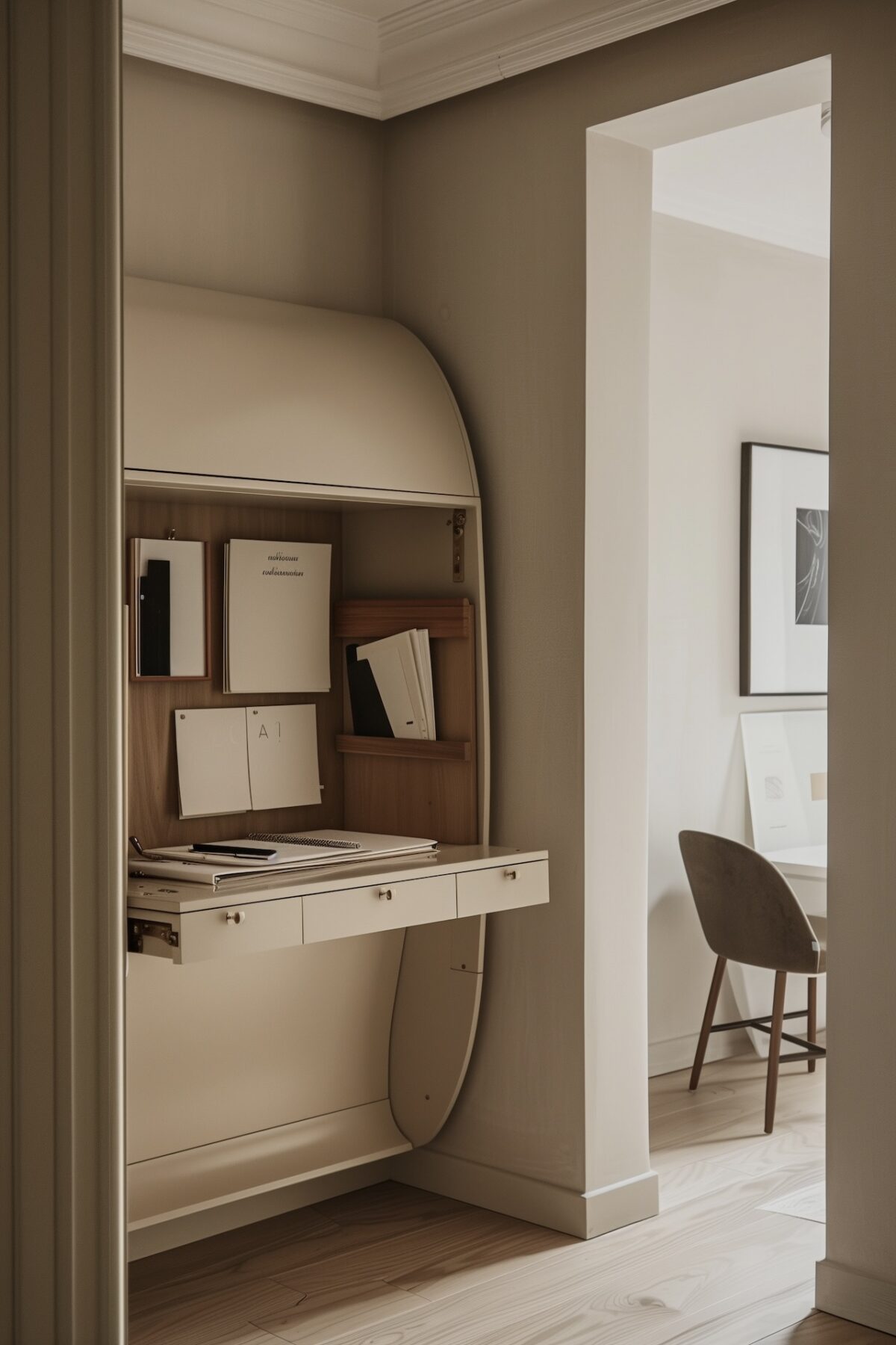 transformer couloir en rangement malin armoire bureau intégré