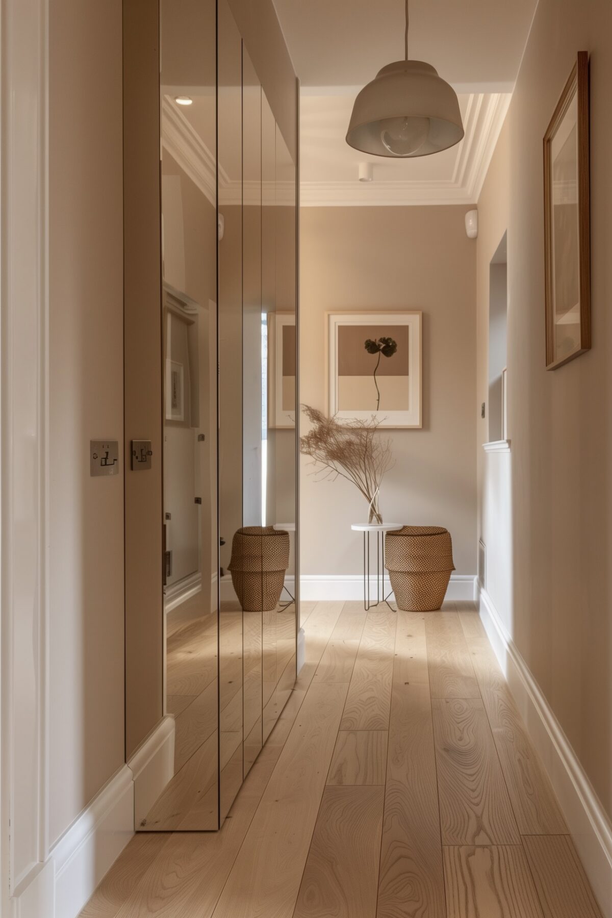 transformer couloir en rangement malin placard fin miroir