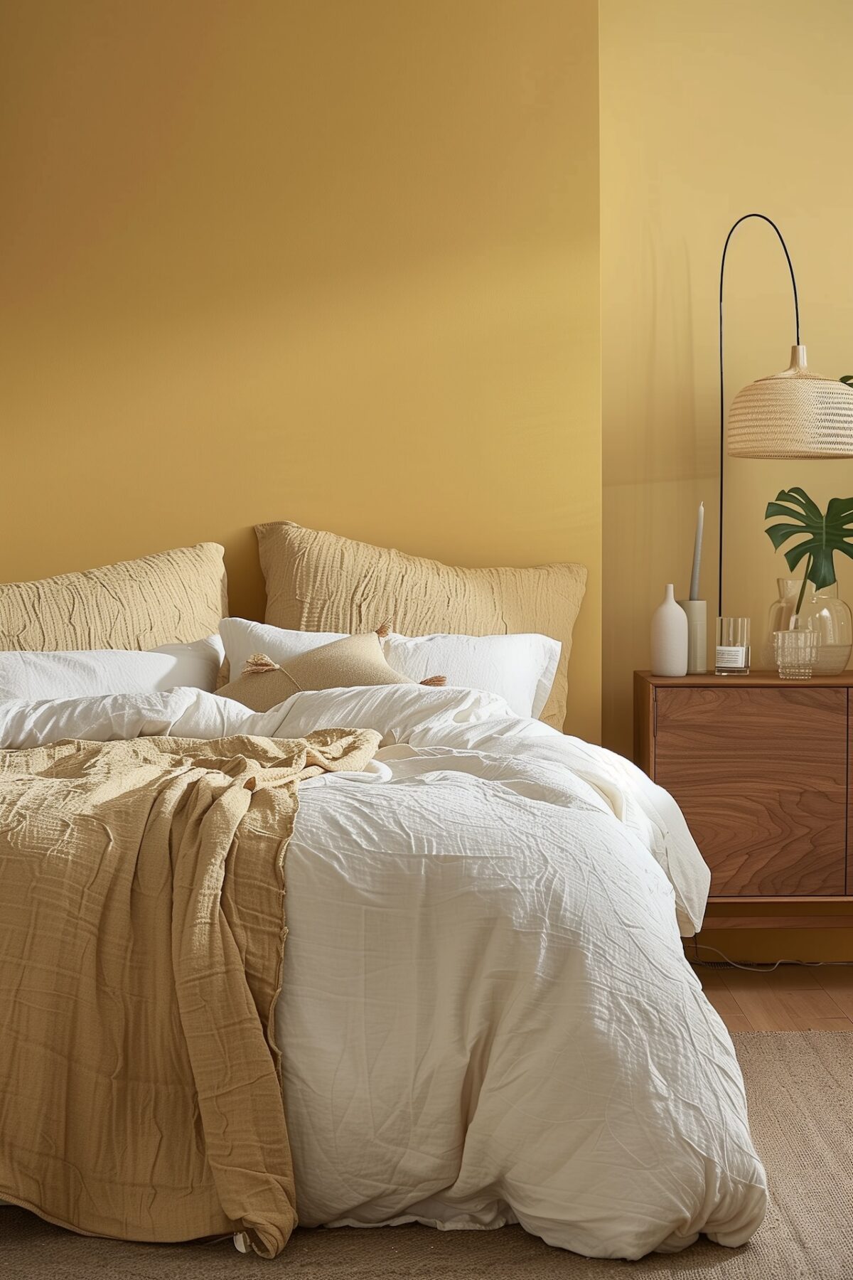 chambre lumineuse couleur jaune soleil nuance