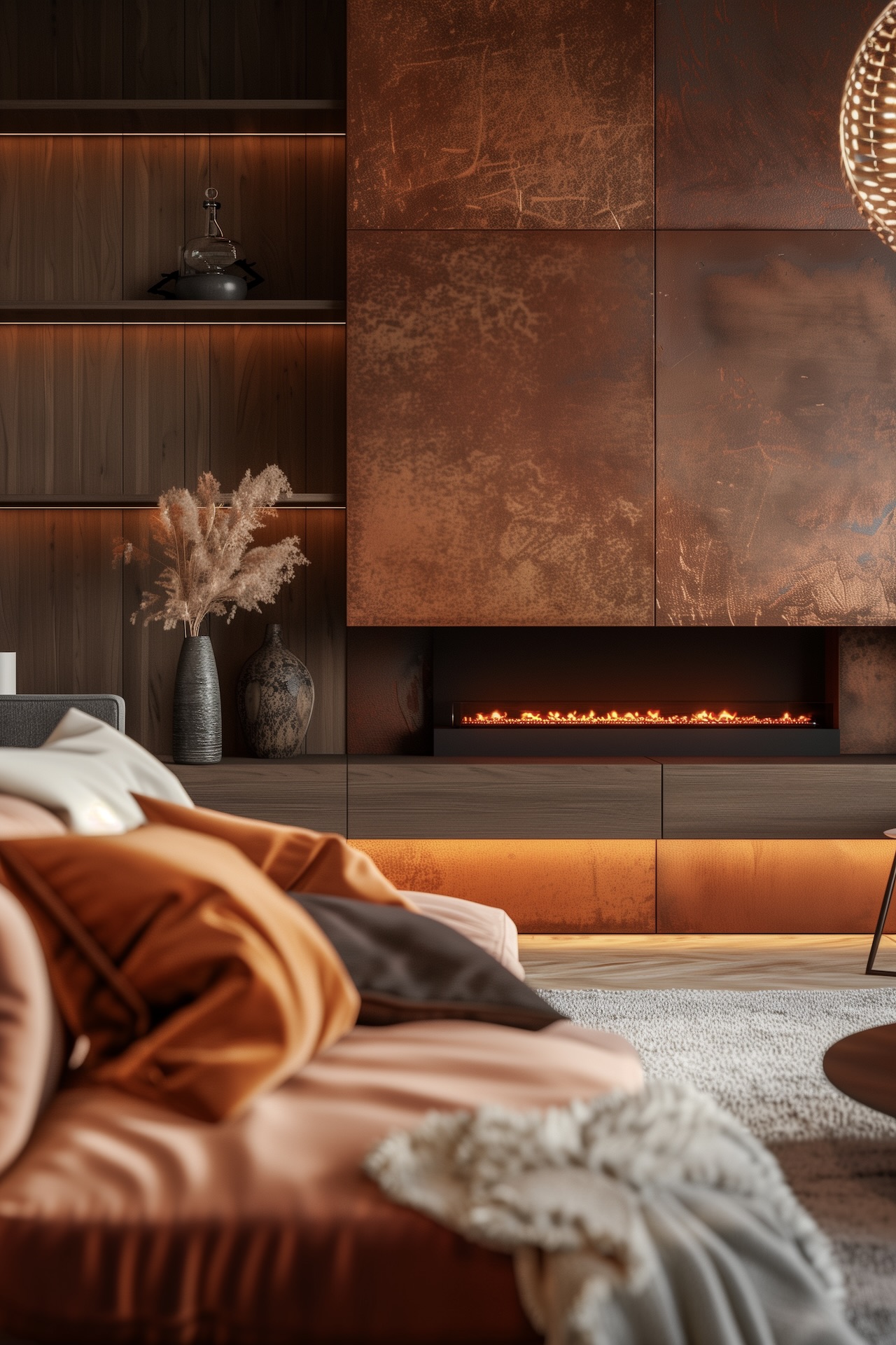 comment transformer fausse cheminée bronze cuivre