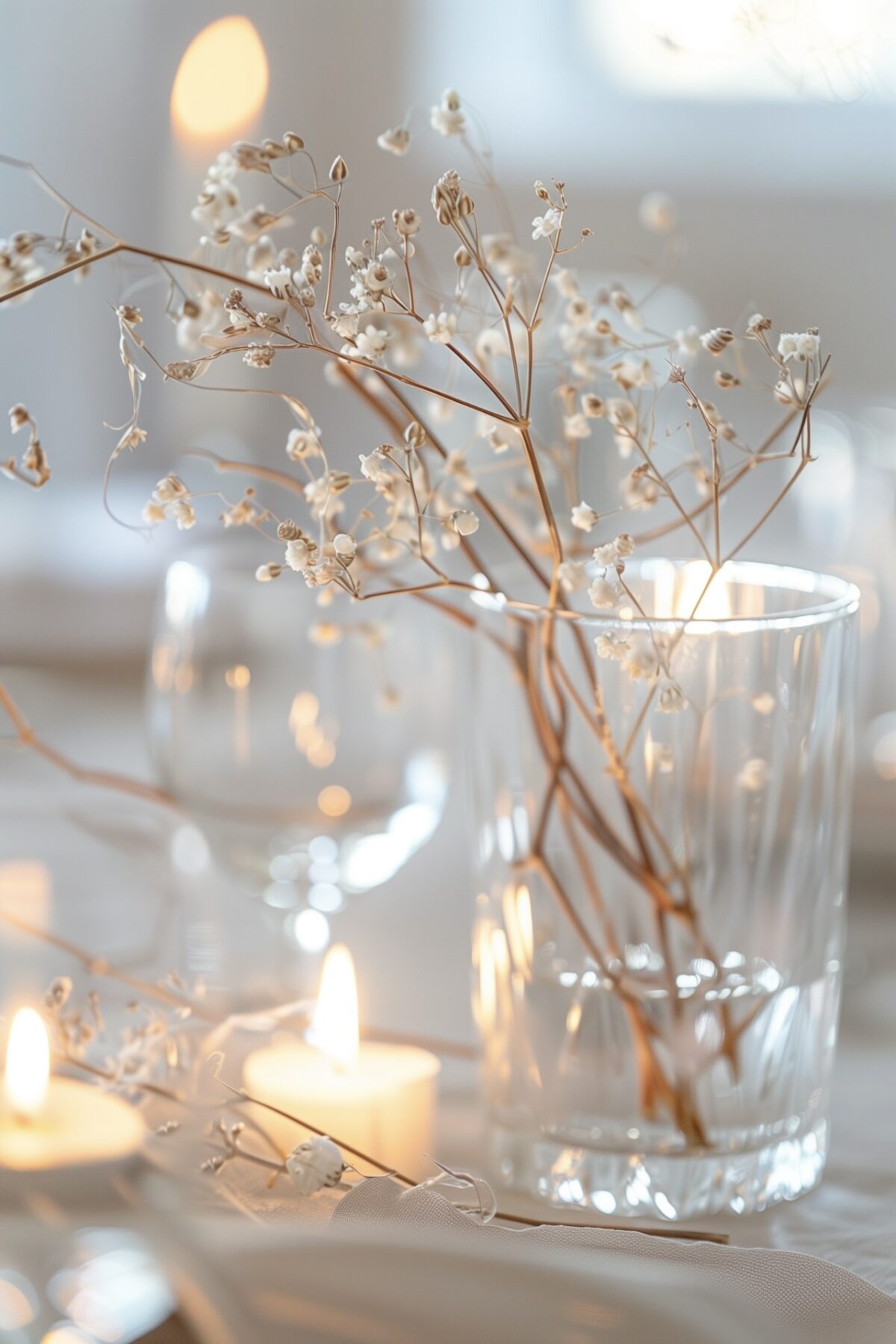 diy bougie fleurie verre fleurs séchées déco hygge