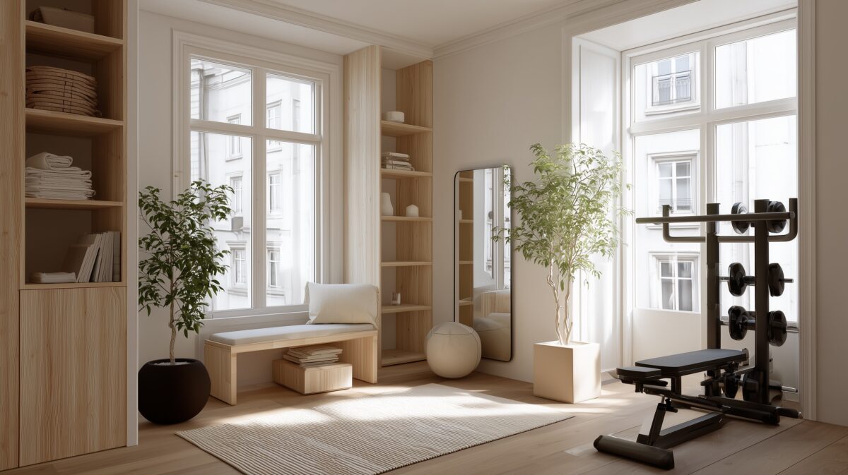 aménager salle de sport chez soi bois - blog déco