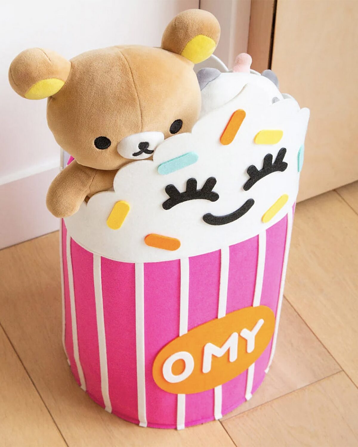 panier rangement glace amusant bac jouet feutrine coloré