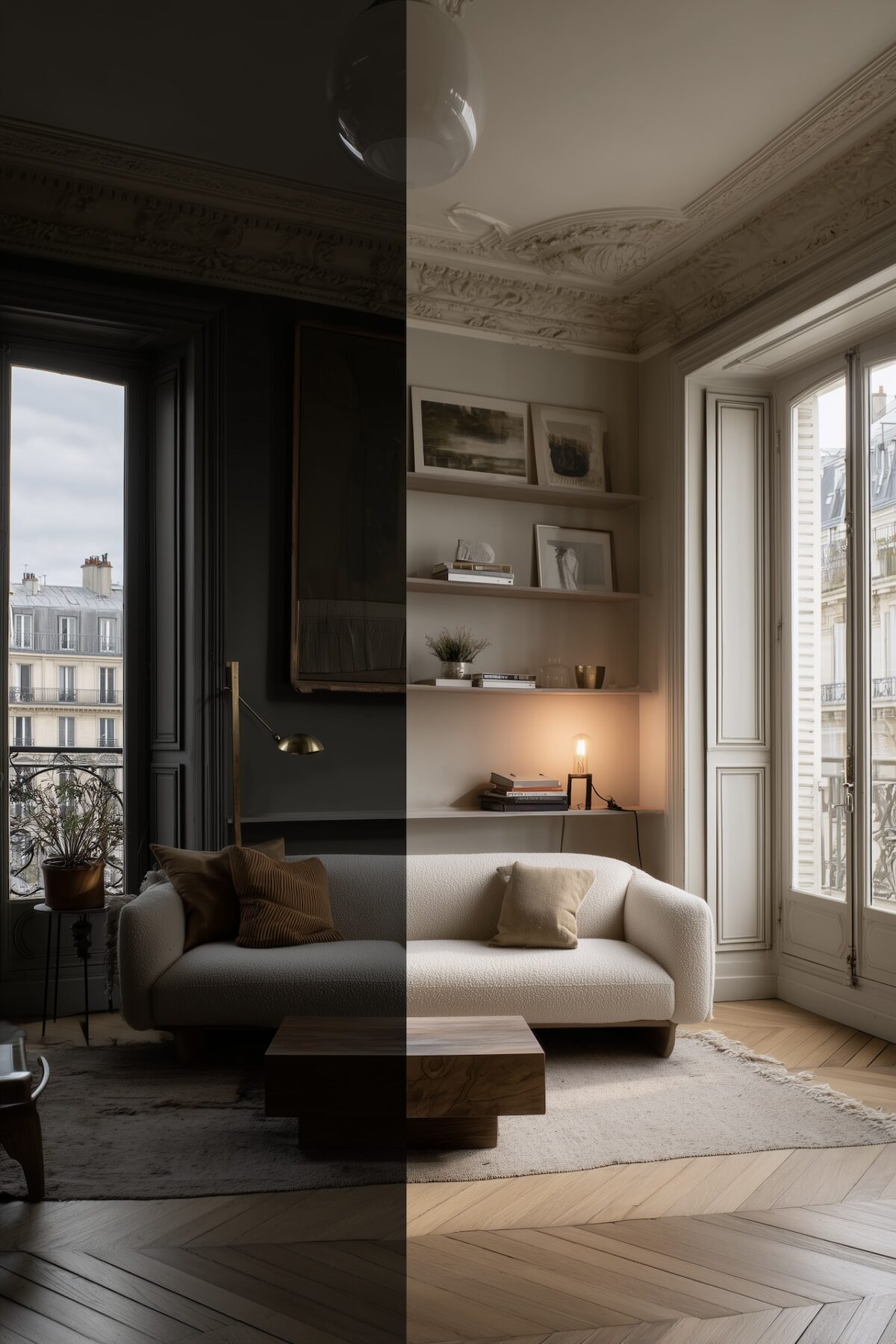 petit salon optimisé photos avant après intérieur lumineux