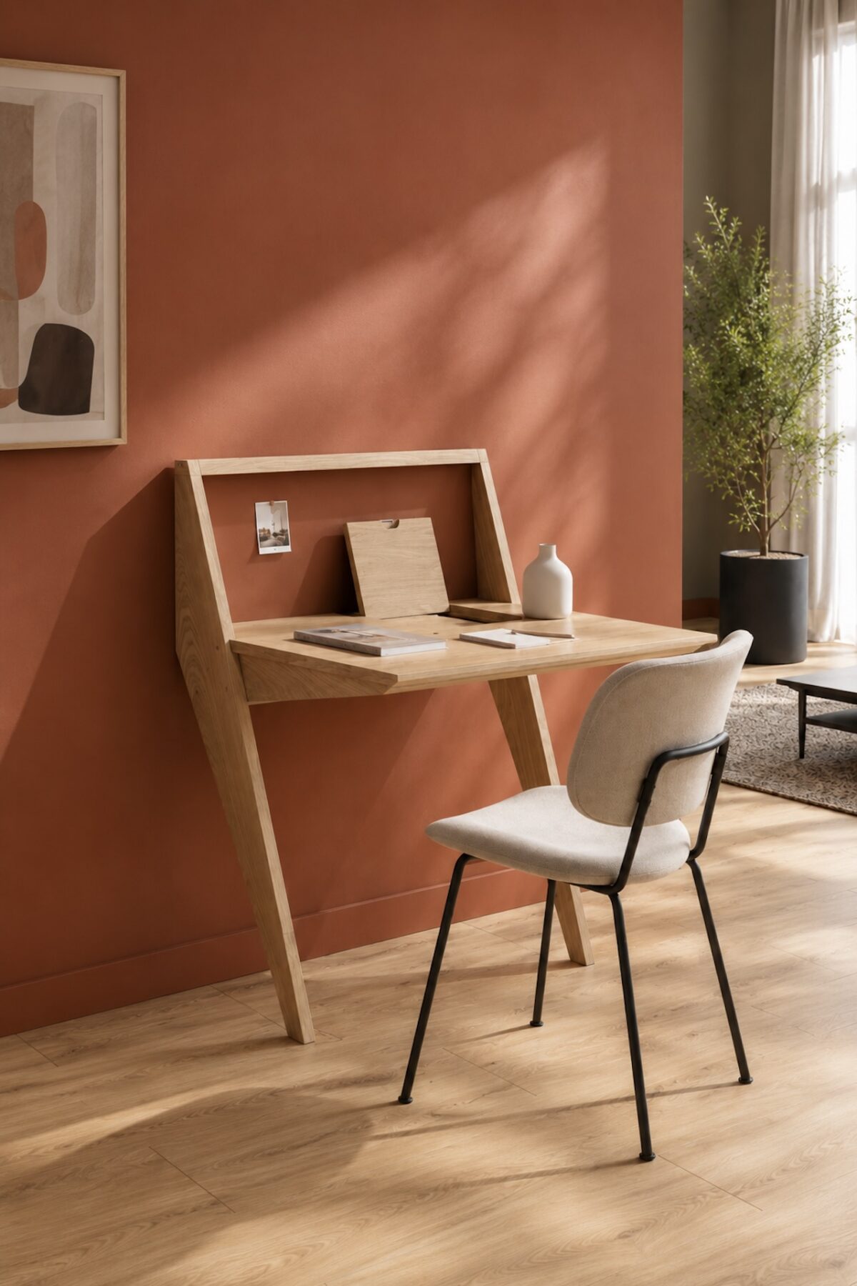 bureau design français bois massif déco