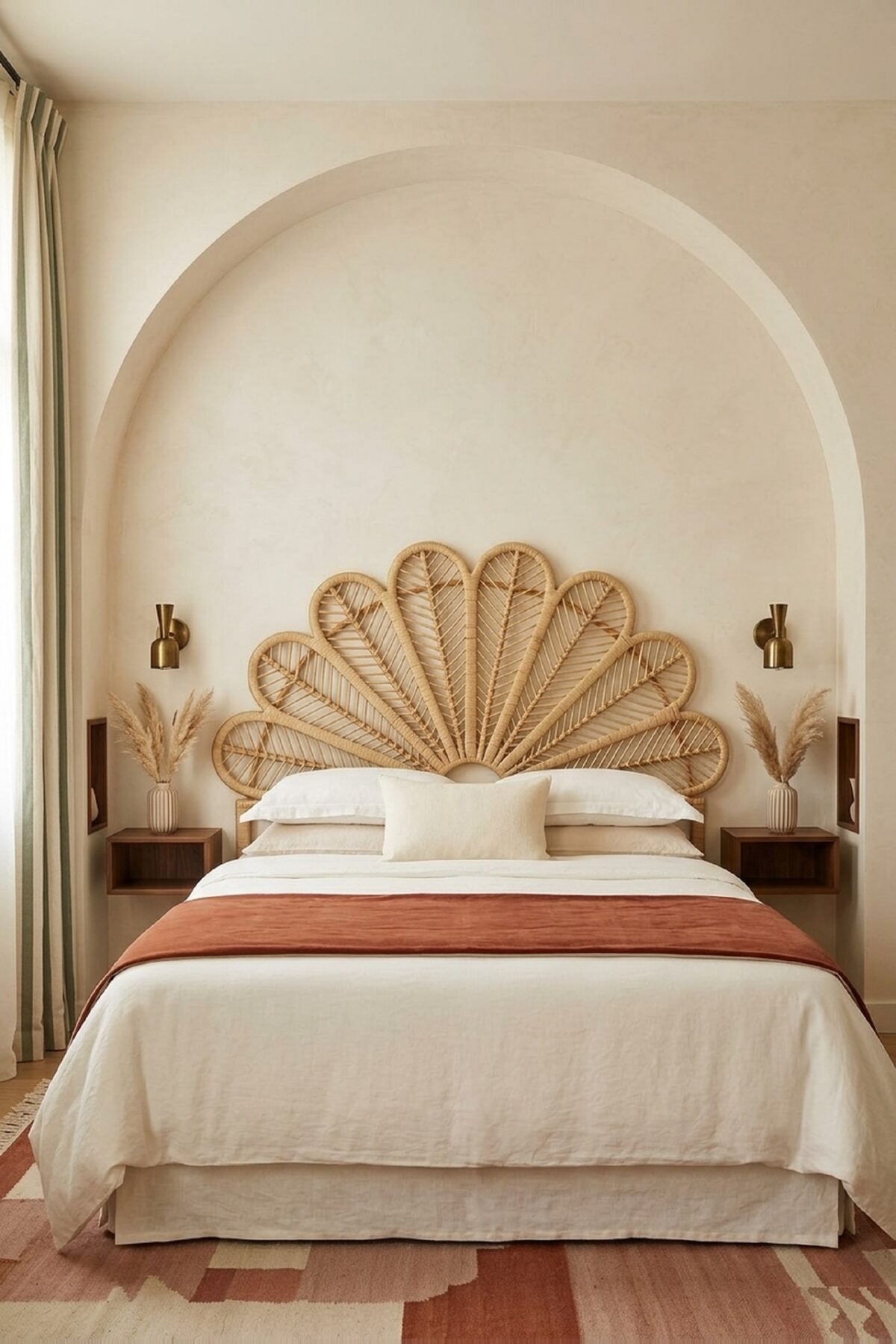 chambre hôtel provençale décoration artisanal céramique rotin osier charme