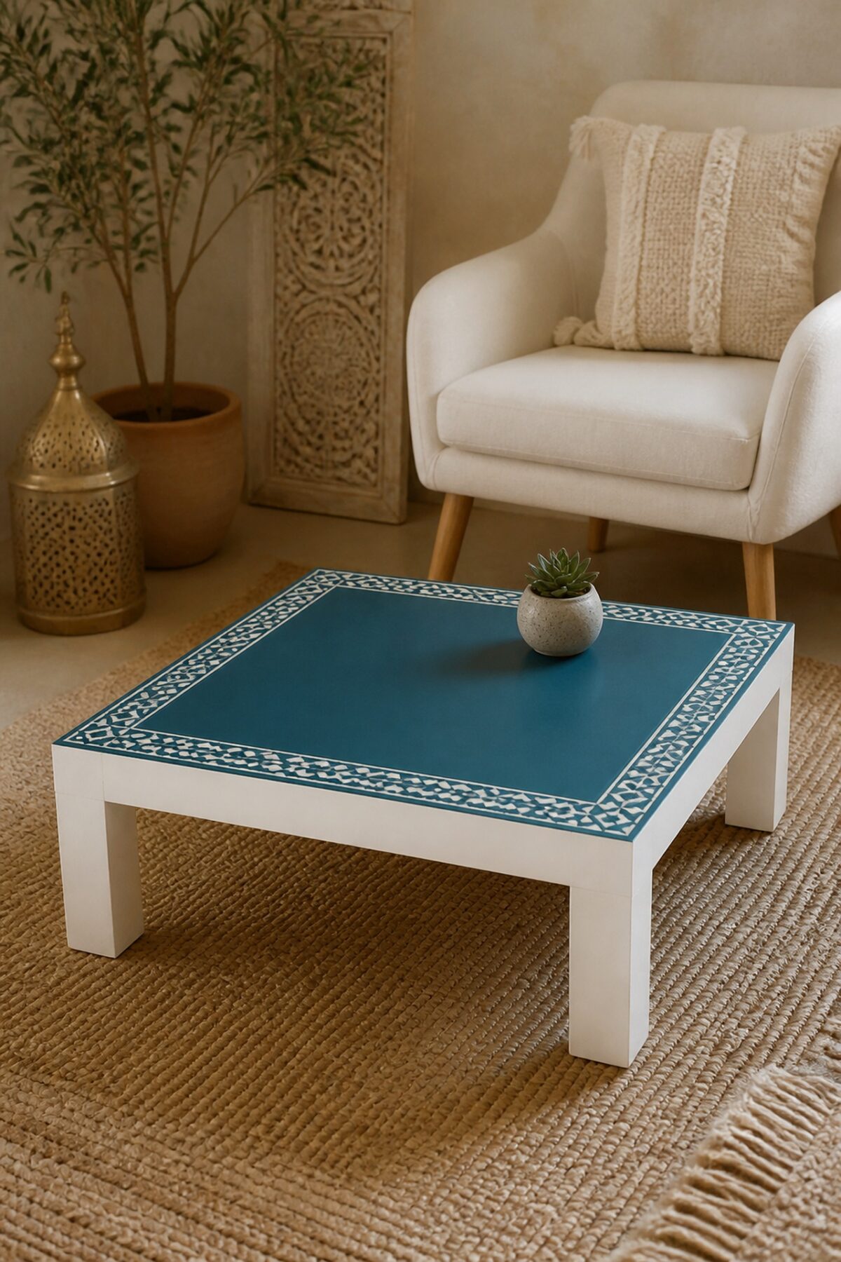 Table Lack IKEA customisée en table orientale