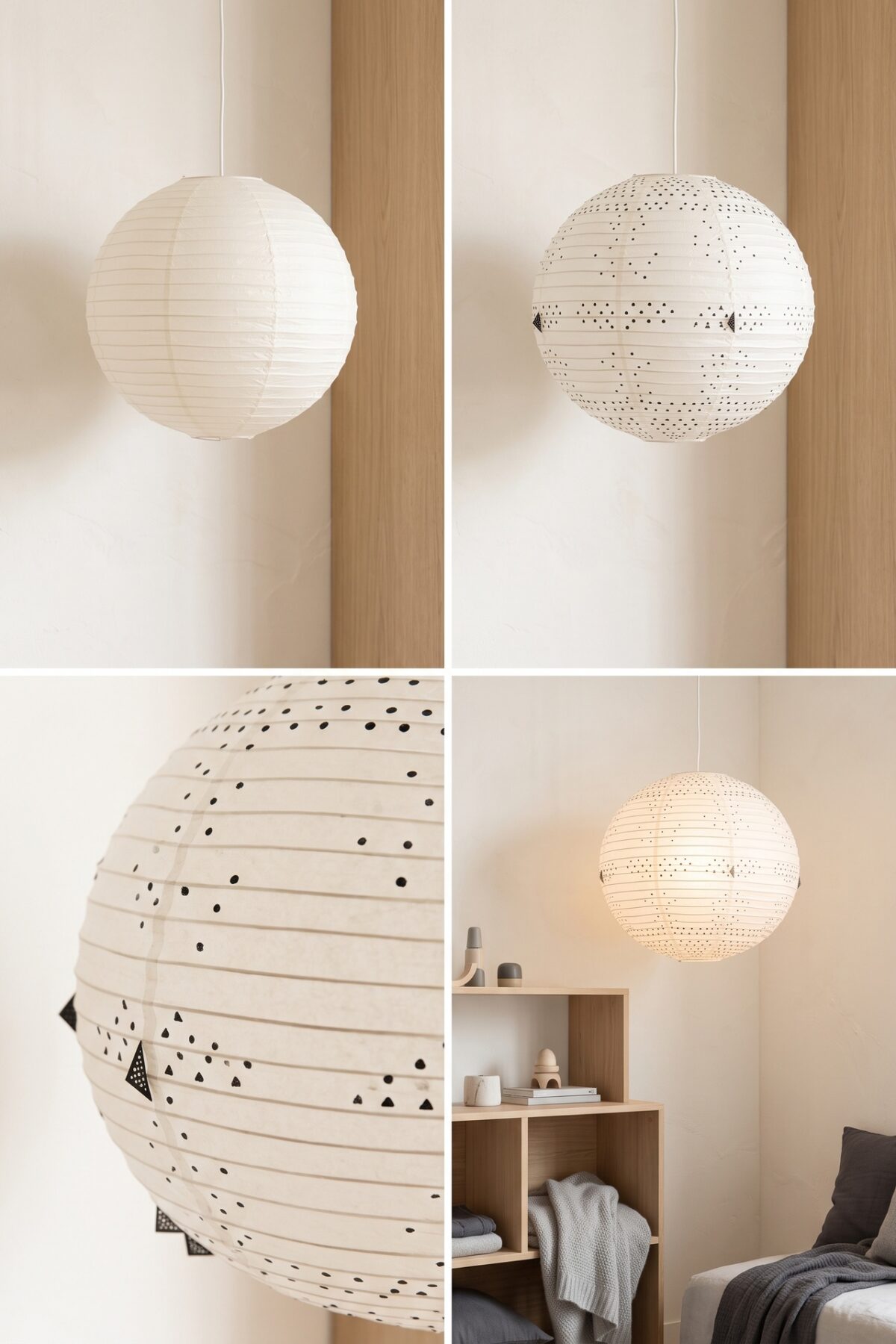 Suspension REGOLIT en papier décoré