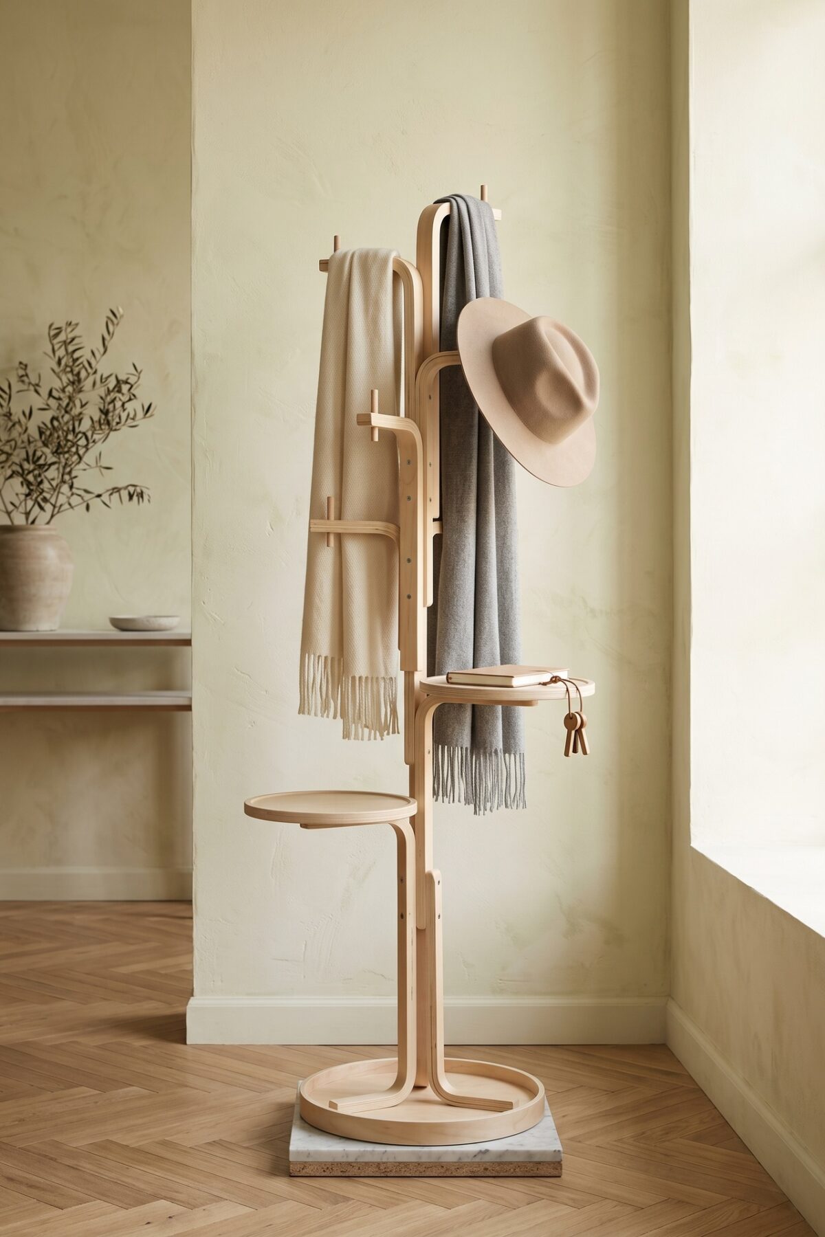 Porte-manteau créé avec les pieds d’un tabouret Frosta IKEA