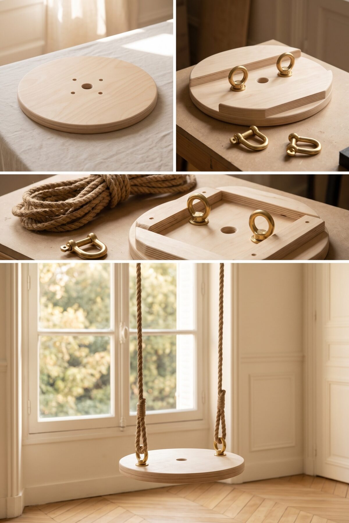 Tutoriel en trois étapes pour transformer un tabouret Frosta IKEA en balançoire