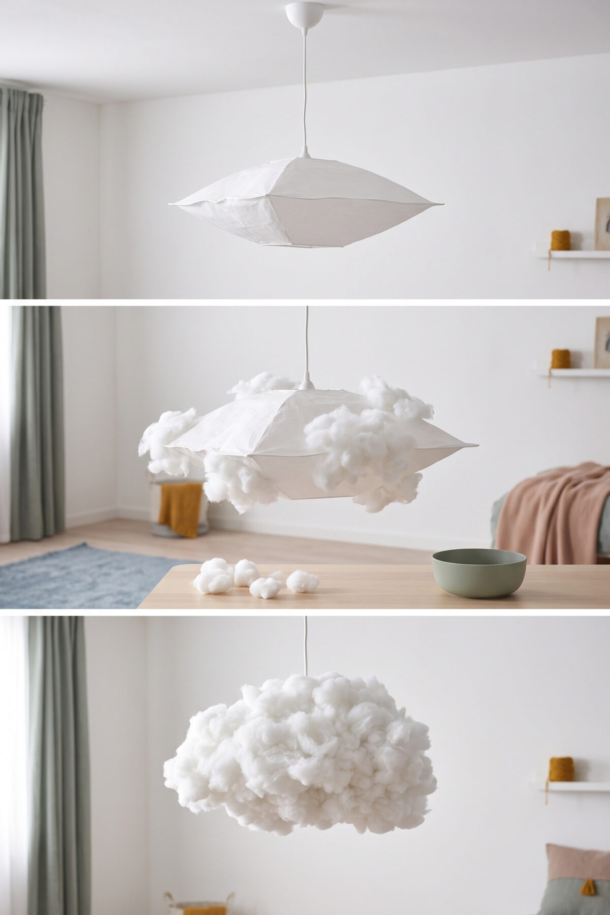 Tutoriel suspension IKEA nuage en trois étapes